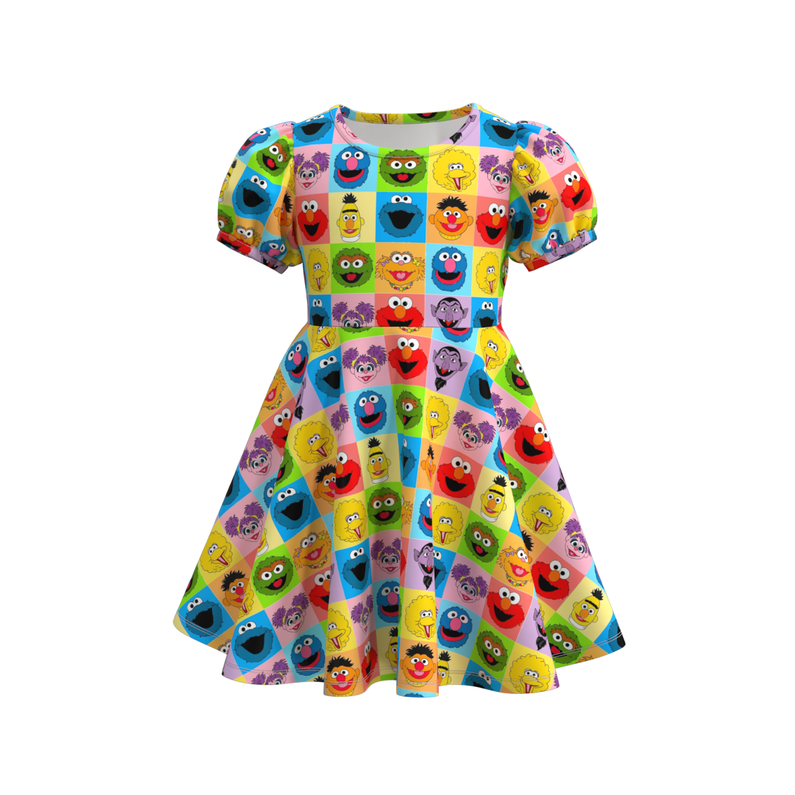 （Pre Order）Girls Summer Cartoon Print Twirl Dress