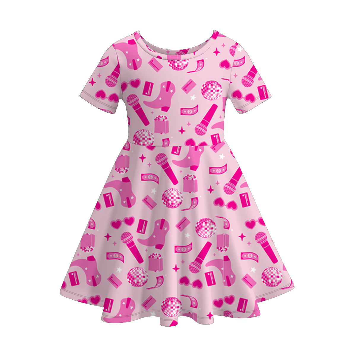 （Pre Order）Girls Summer TS Print Twirl Dress