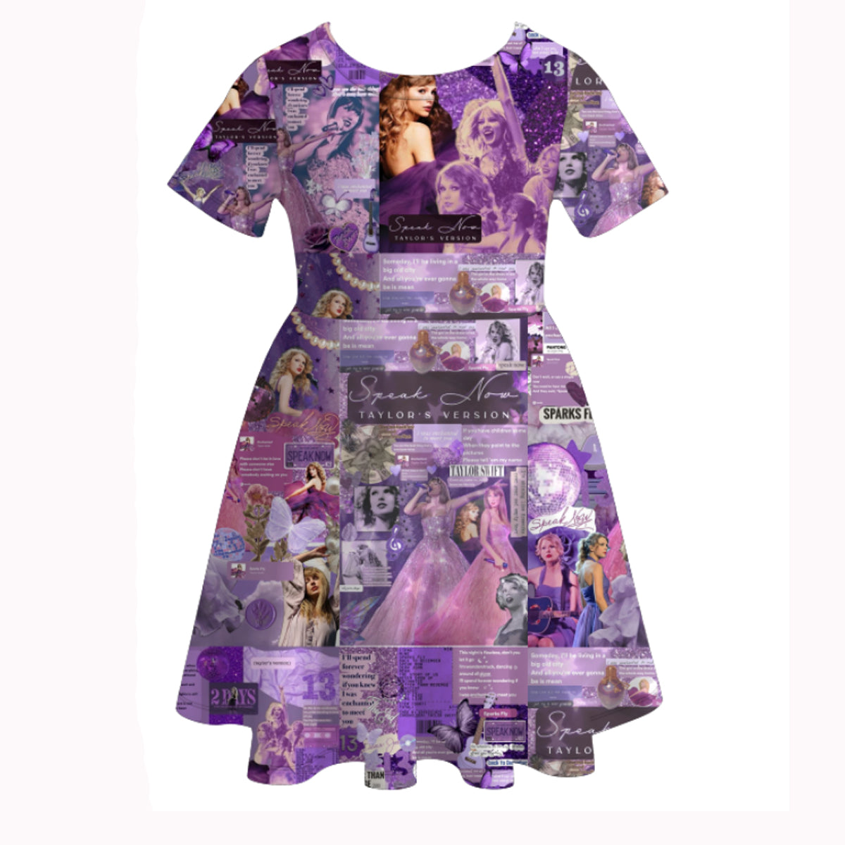 （Pre Order）Girls Summer TS Print Short Sleeves Dress