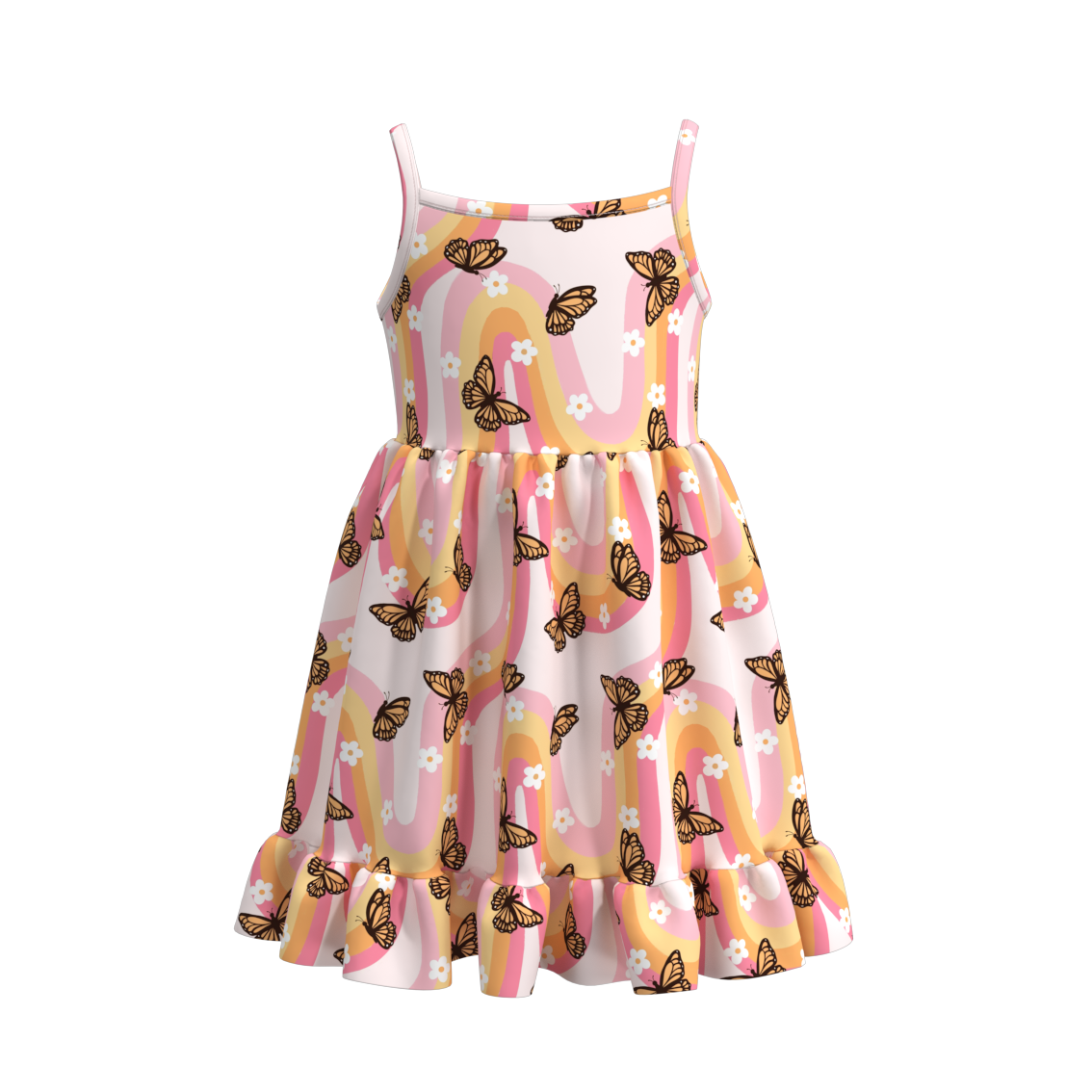 （Pre Order）Girls Summer Popsicle Print Slip Dress