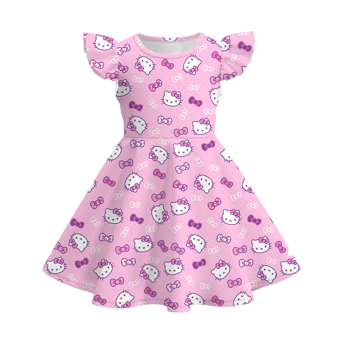 （Pre Order）Girls Summer Sanrio Print Twirl Dress