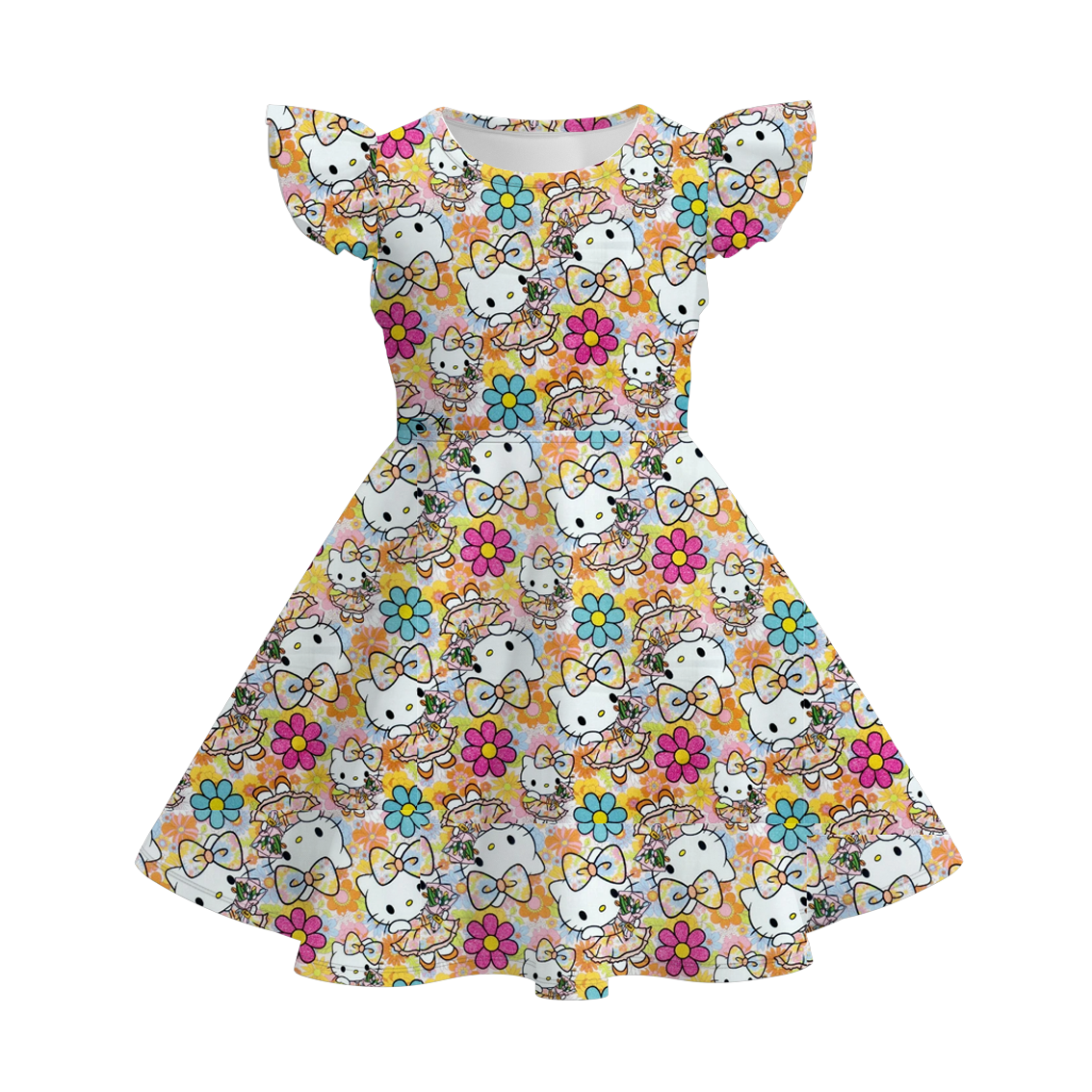 （Pre Order）Girls Summer Sanrio Print Twirl Dress