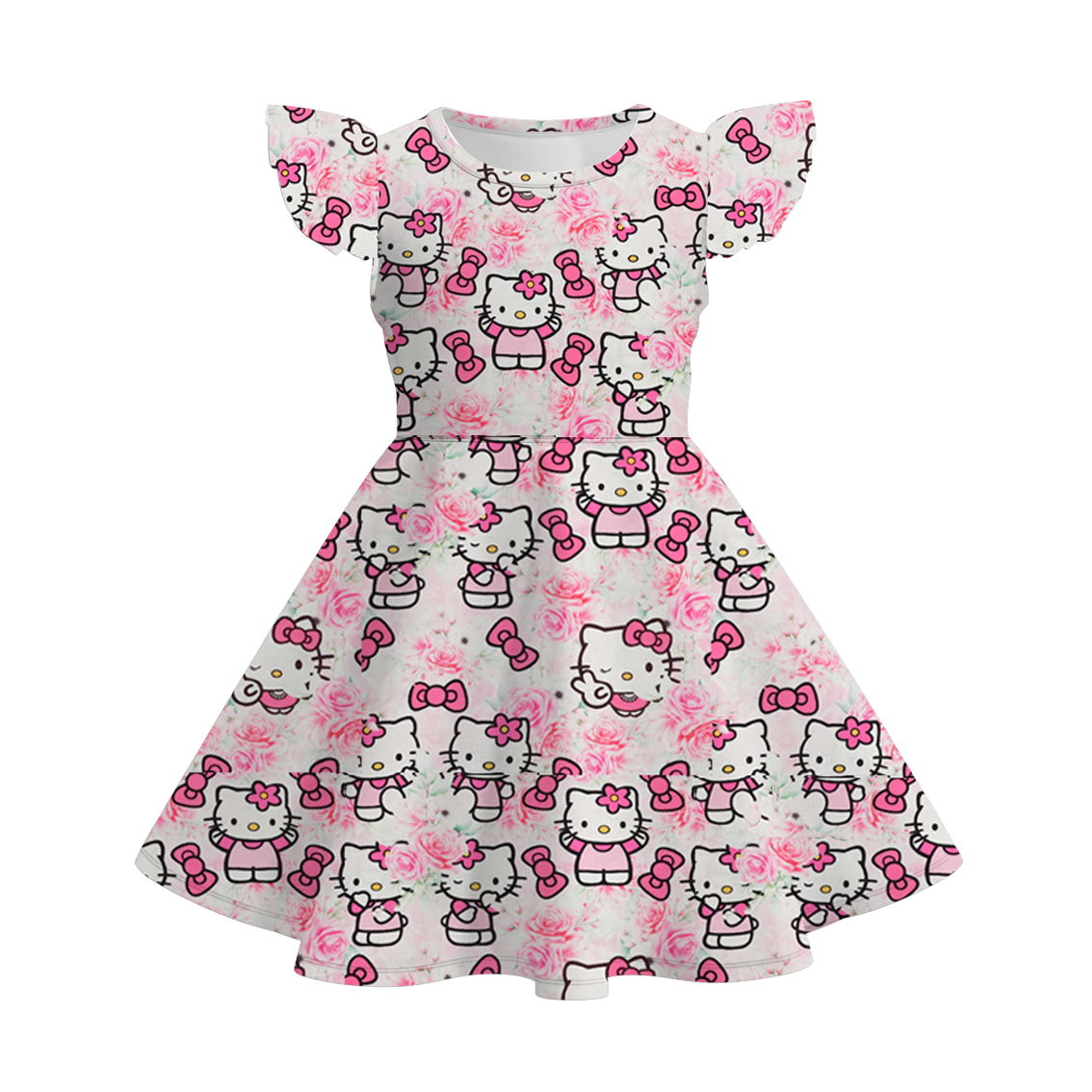 （Pre Order）Girls Summer Sanrio Print Twirl Dress