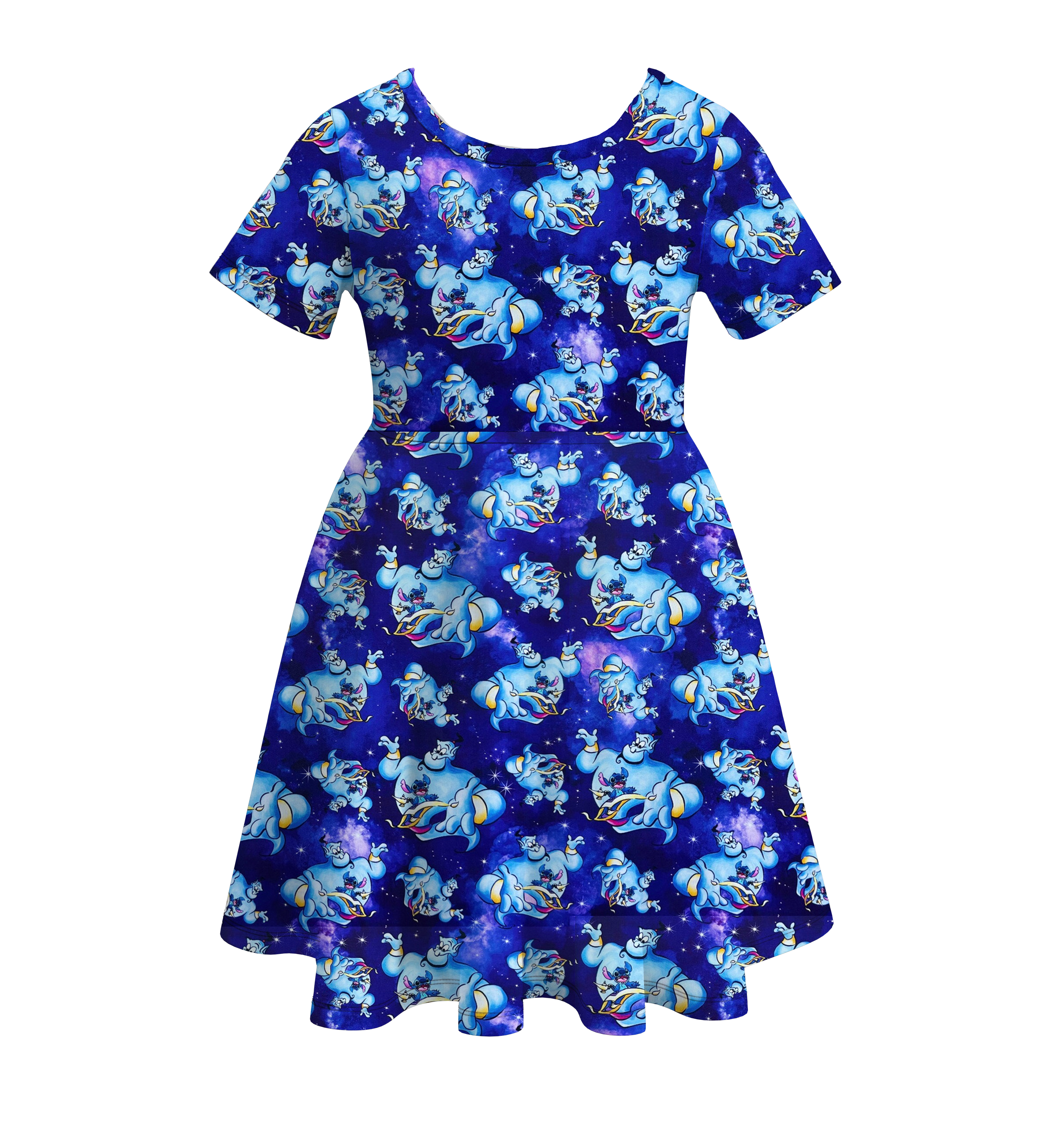 （Pre Order）Girls Cute Cartoon Print Milk Silk Dress