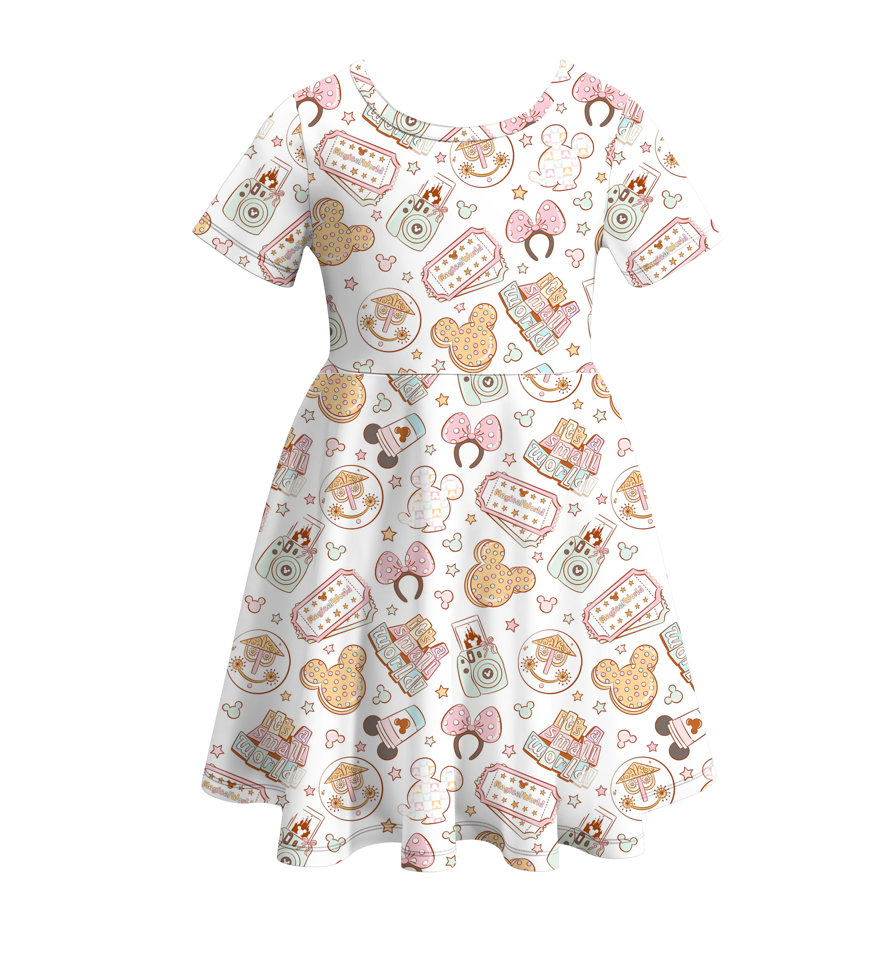 （Pre Order）Girls Summer Cute Cartoon Print Twirl Dress