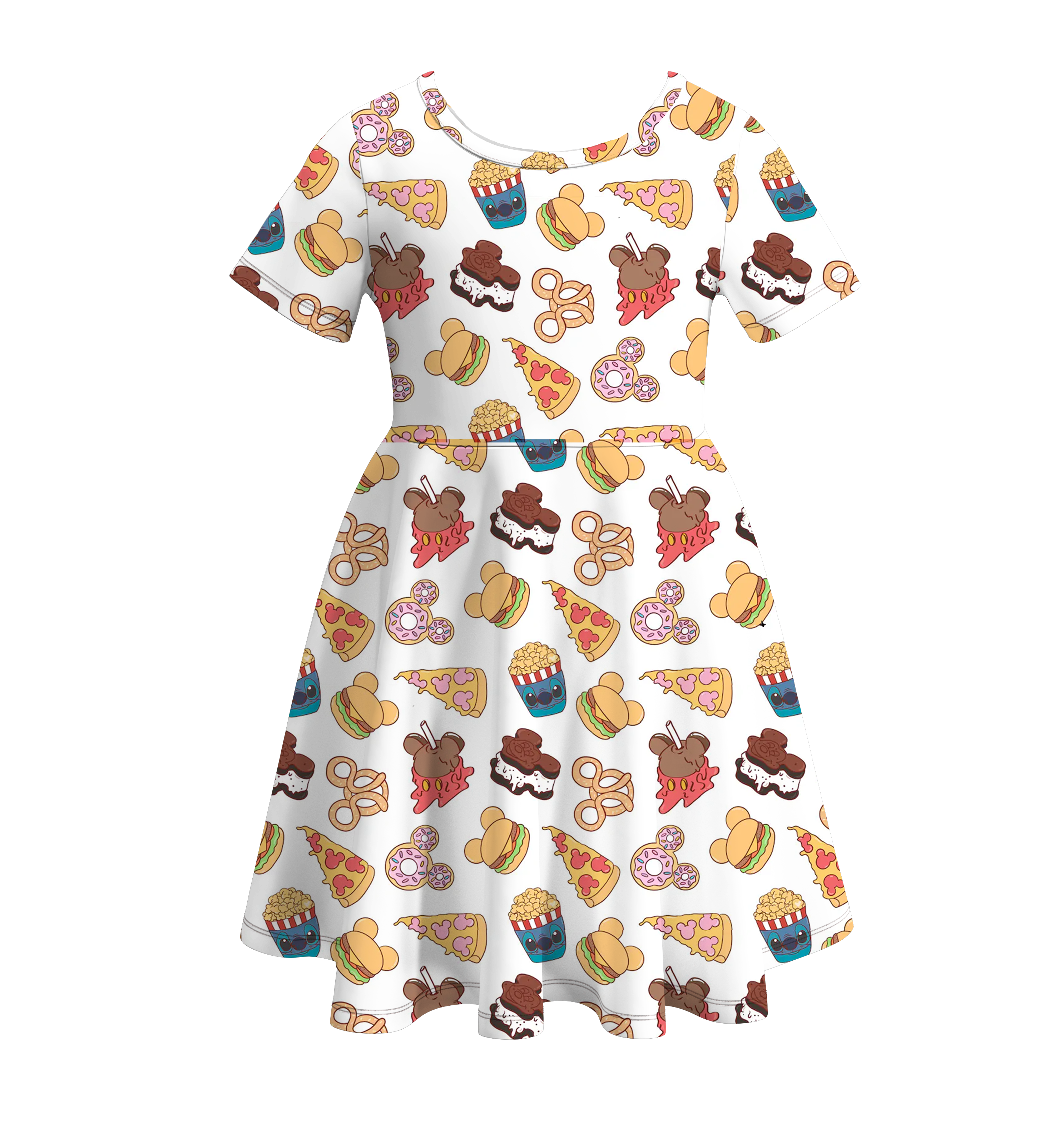 （Pre Order）Girls Summer Cute Cartoon Print Twirl Dress