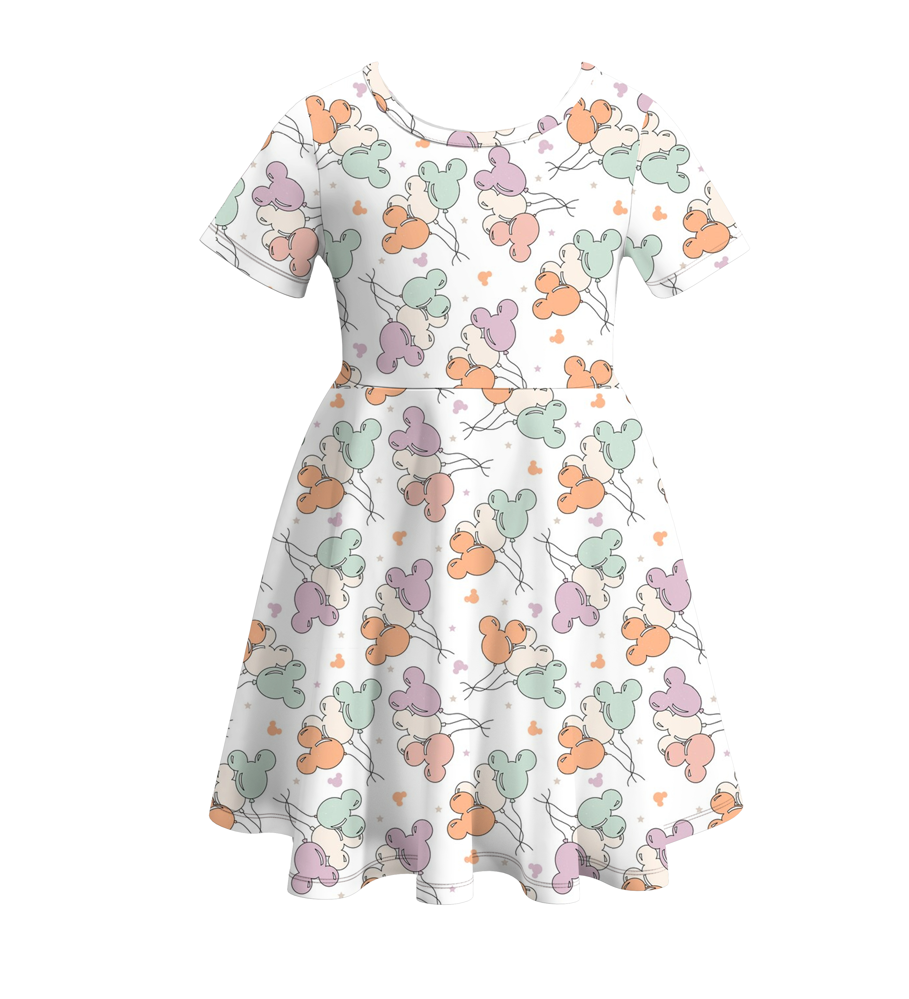 （Pre Order）Girls Summer Cute Cartoon Print Twirl Dress