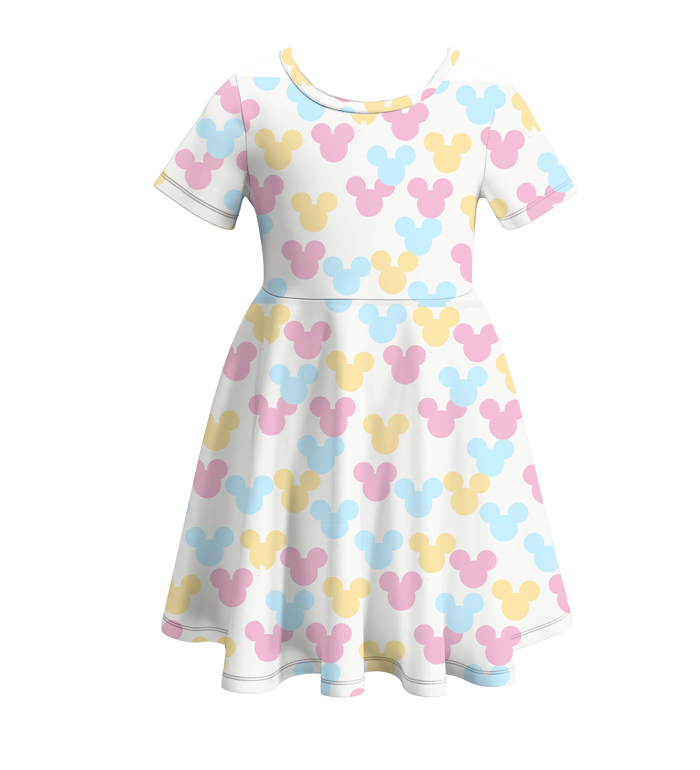 （Pre Order）Girls Summer Cute Cartoon Print Twirl Dress