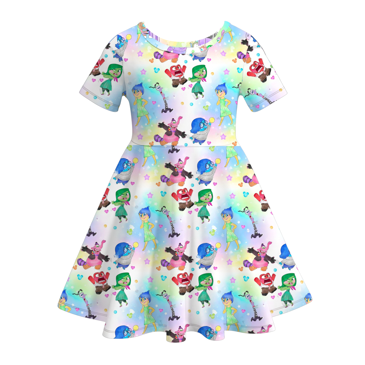 （Pre Order）Girls Cute Cartoon Print Twirl Dress