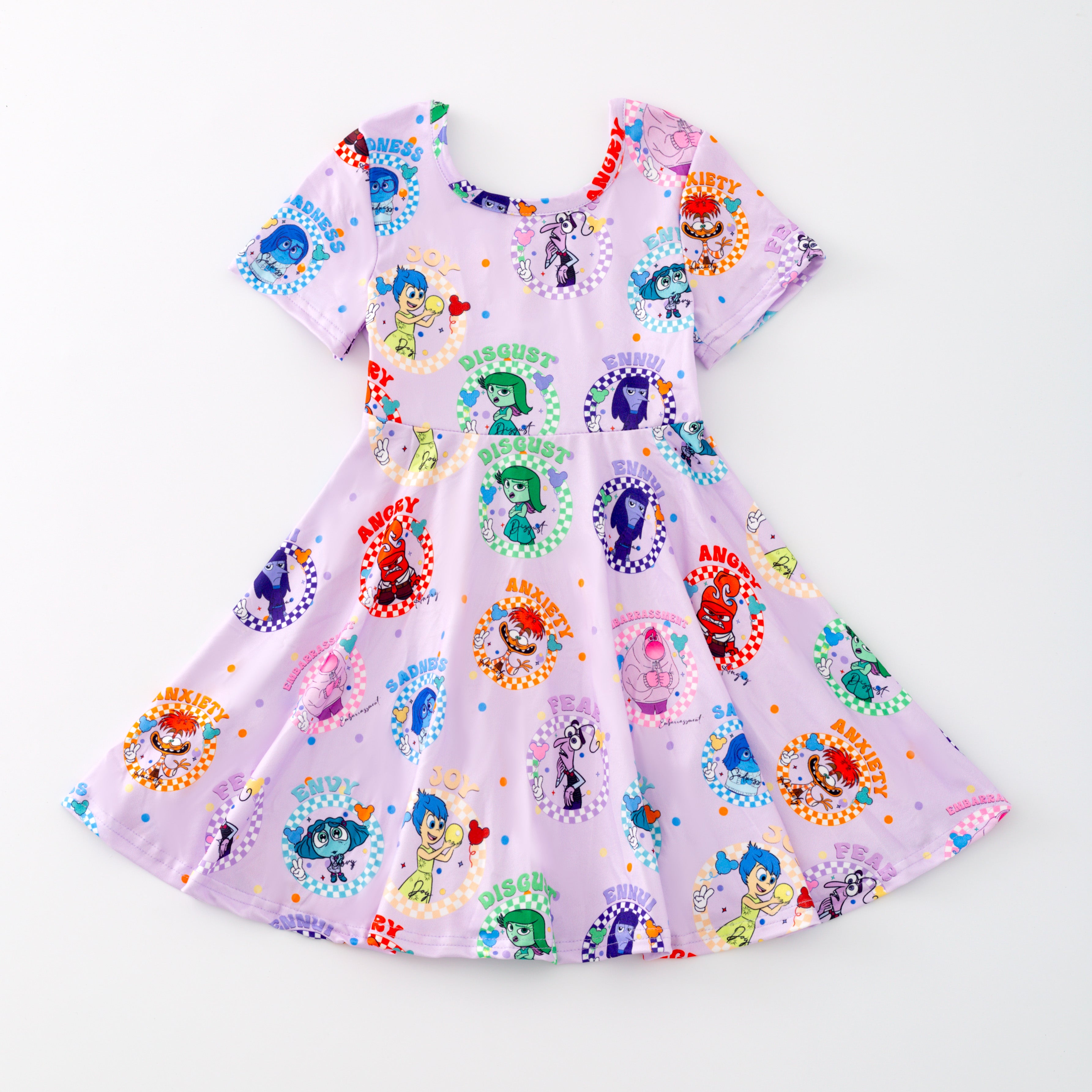 （Pre Order）Girls Cute Cartoon Print Twirl Dress