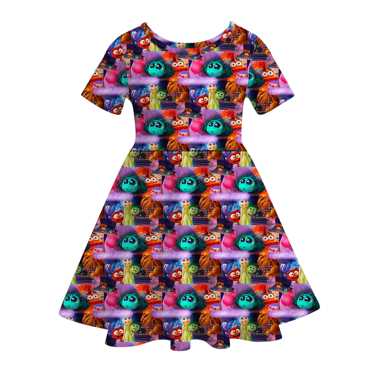 （Pre Order）Girls Cute Cartoon Print Twirl Dress