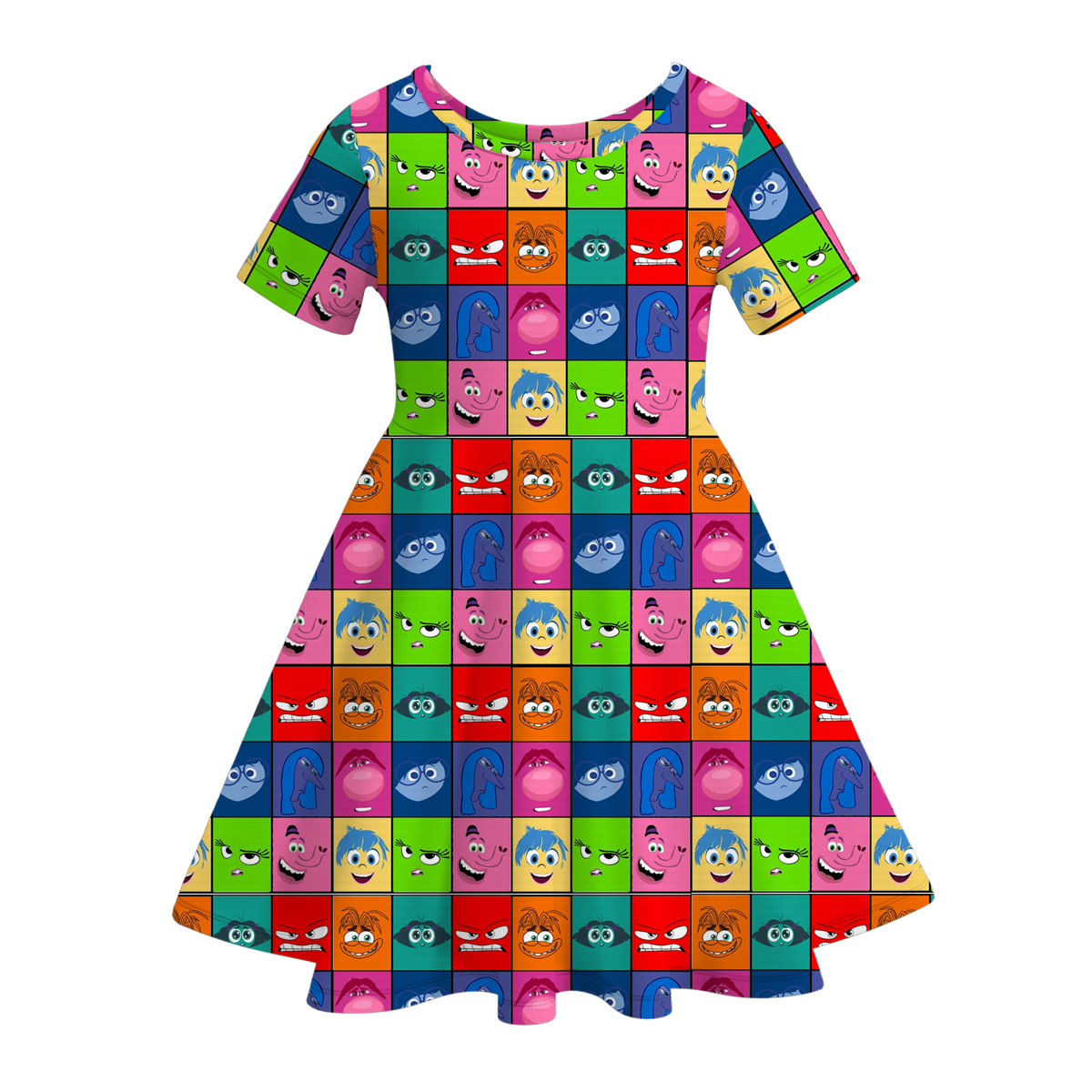 （Pre Order）Girls Cute Cartoon Print Twirl Dress