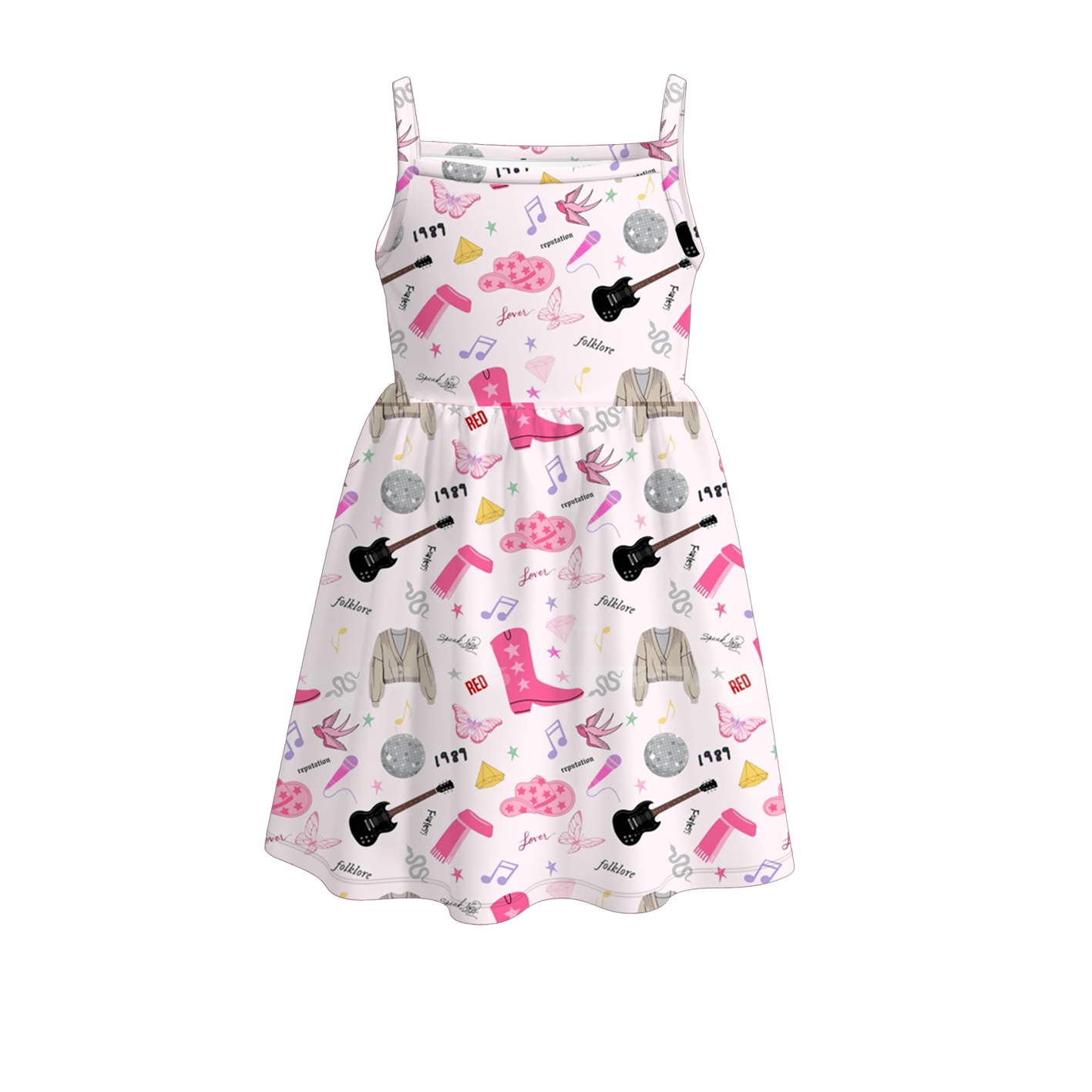 （Pre Order）Girls Stylish Character Print Slip Dress