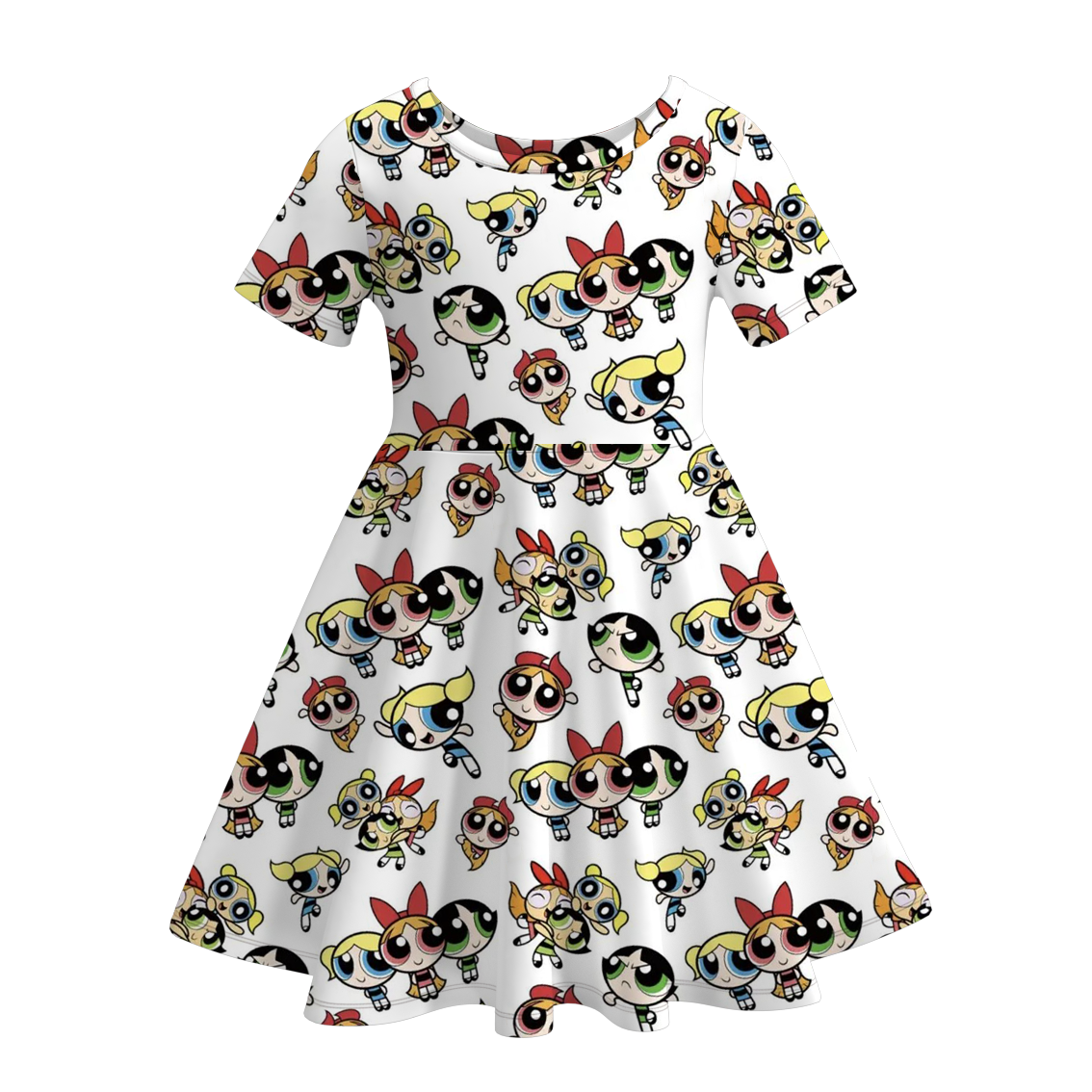 （Pre Order）Girls Cute Cartoon Print Twirl Dress