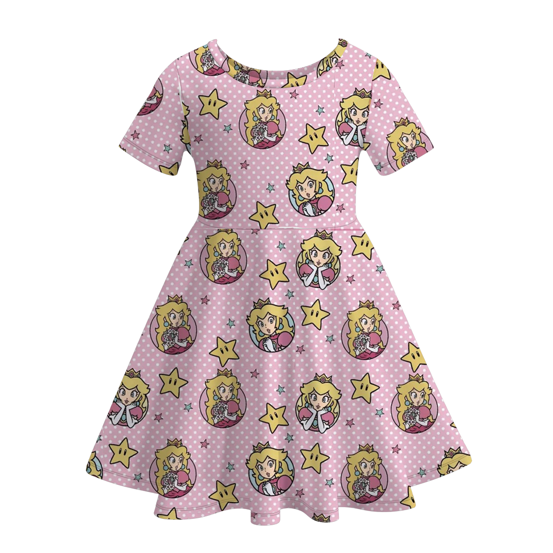 （Pre Order）Girls Cute Cartoon Print Twirl Dress