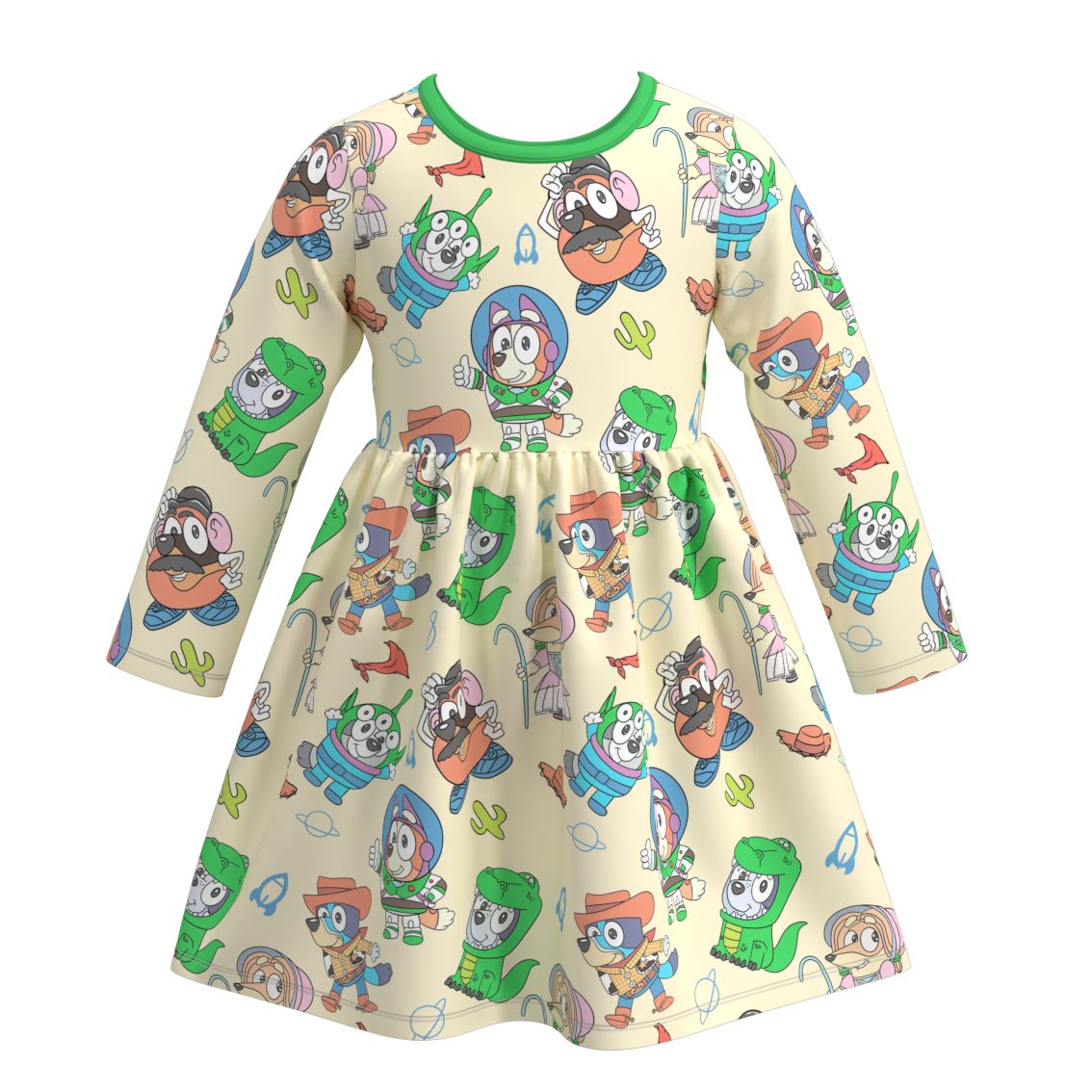 （Pre Orders）Girls Halloween Cartoon Print  Dress