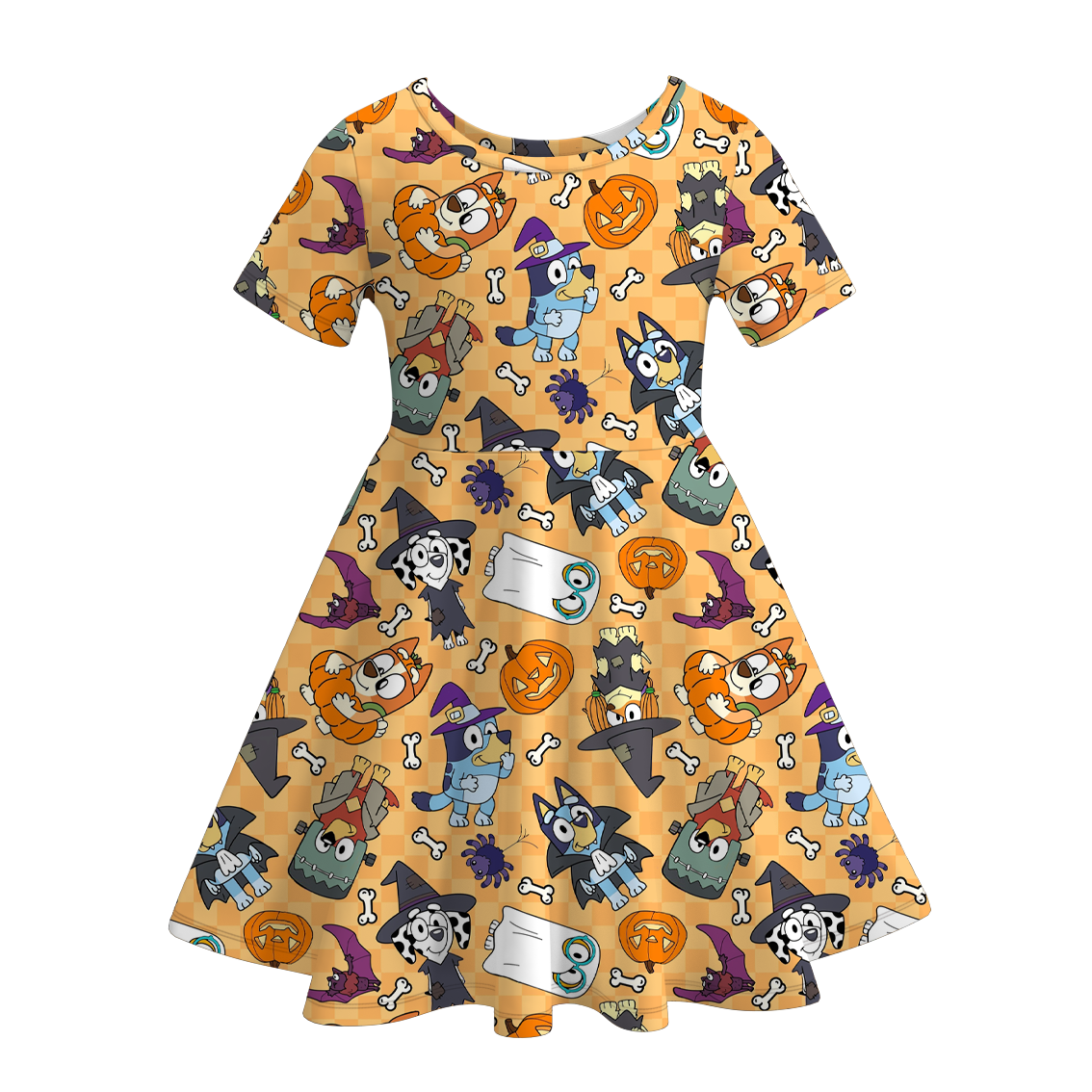 （Pre Order）Girls Halloween Print Dress