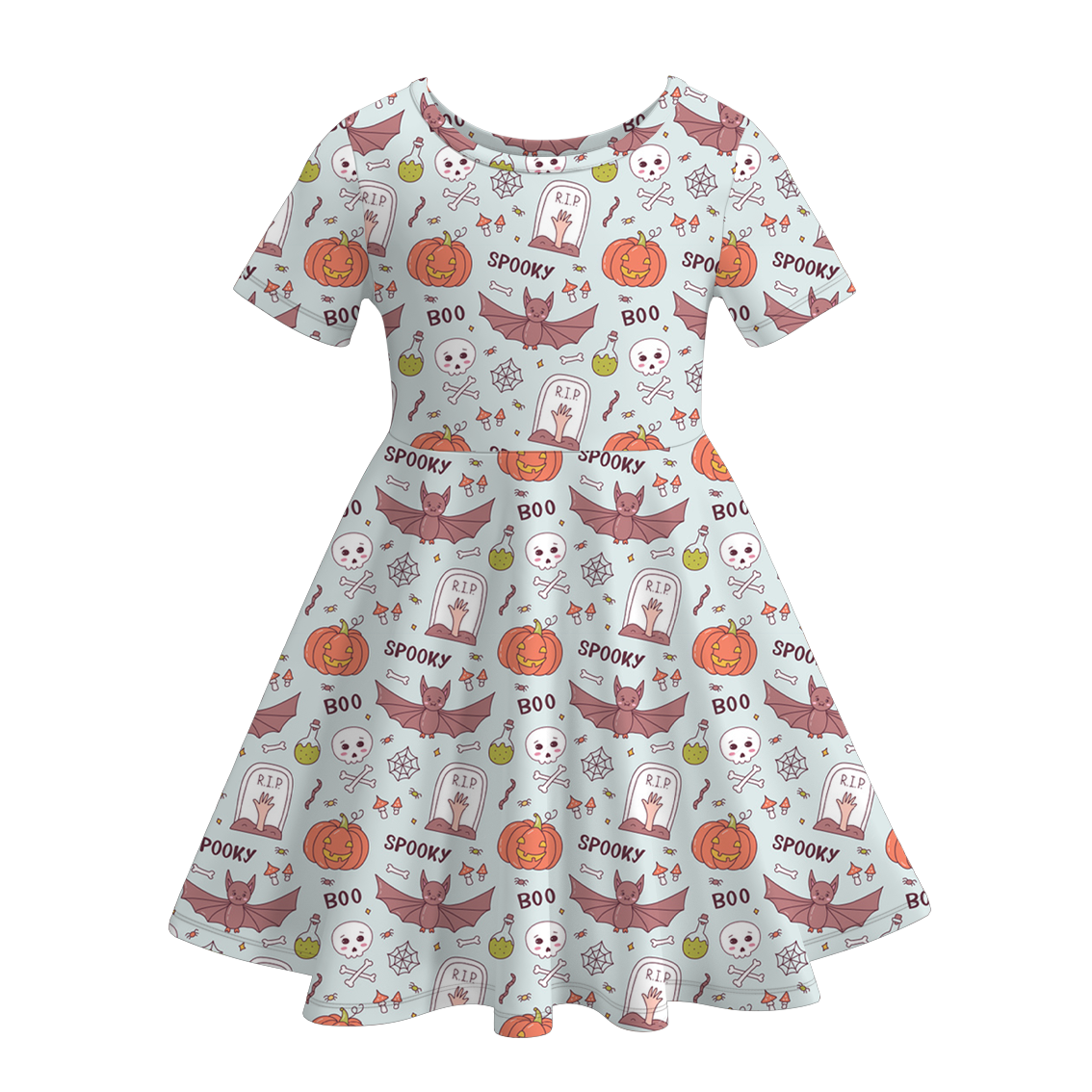 （Pre Order）Girls Halloween Print Dress