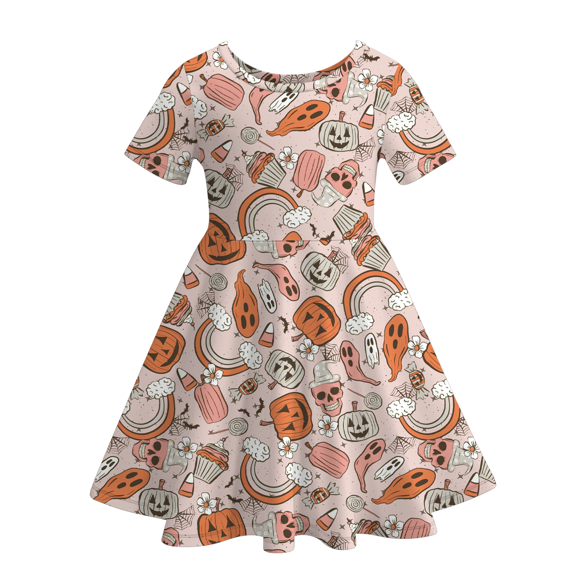 （Pre Order）Girls Halloween Print Dress