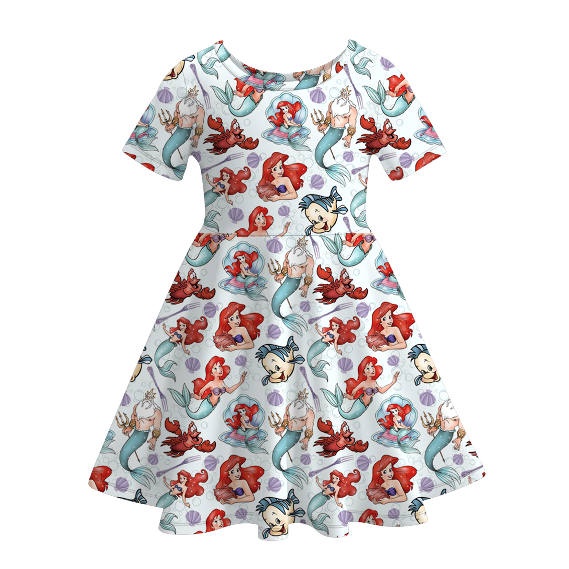 （Pre Order）Girls Cute Cartoon Print Twirl Dress