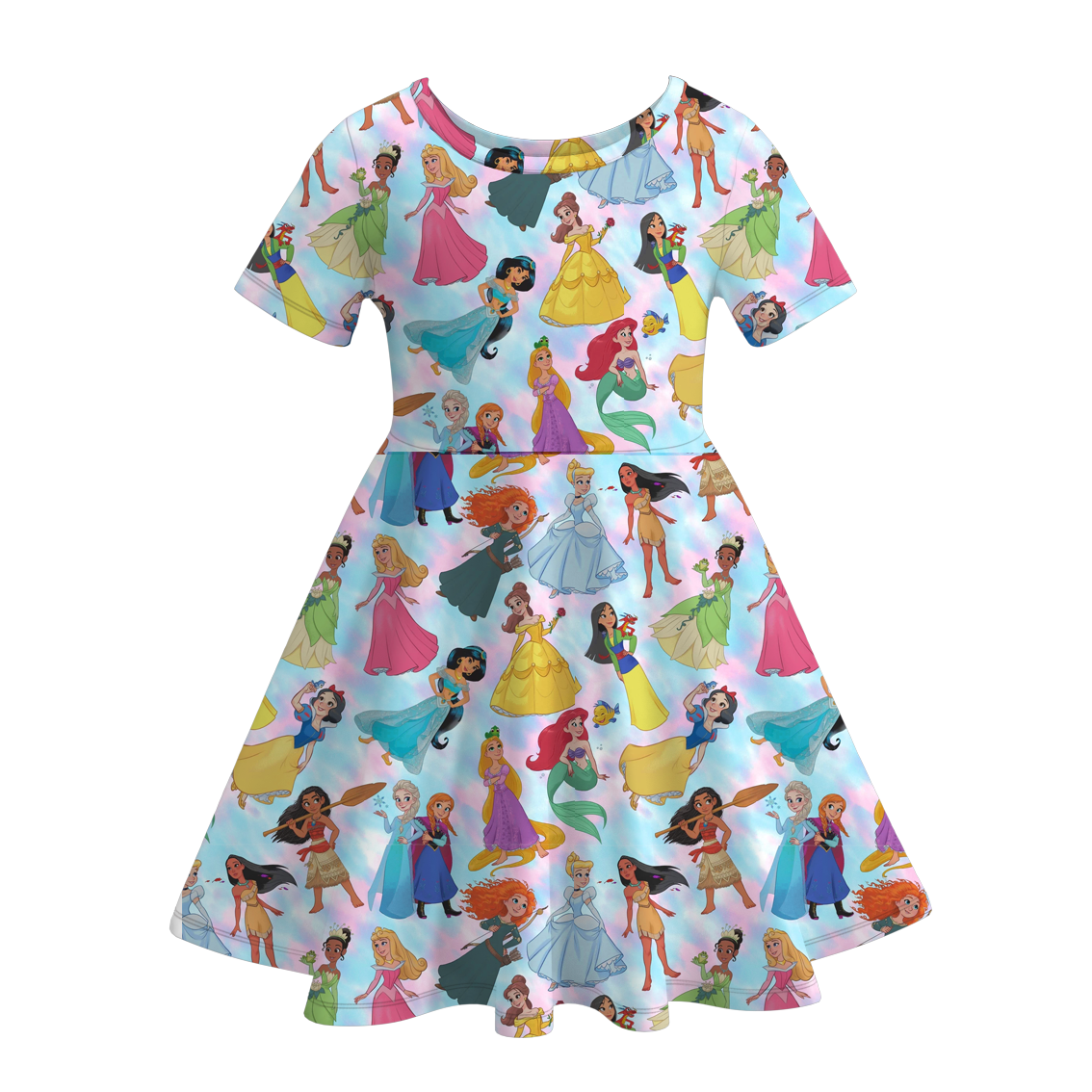 （Pre Order）Girls Cute Cartoon Print Twirl Dress