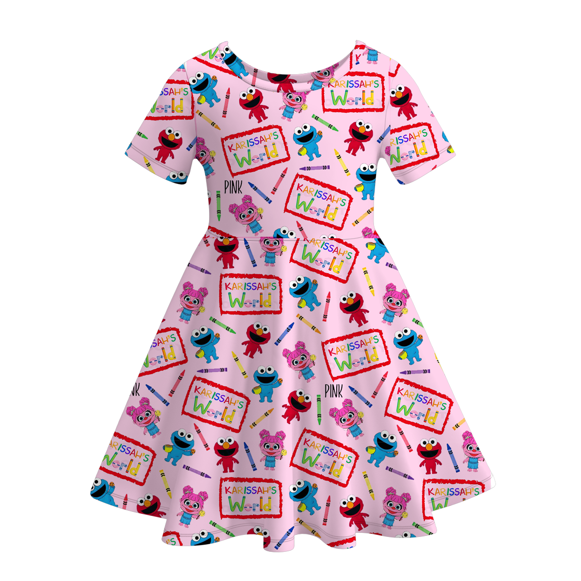 （Pre Order）Girls Back To School Print Dress