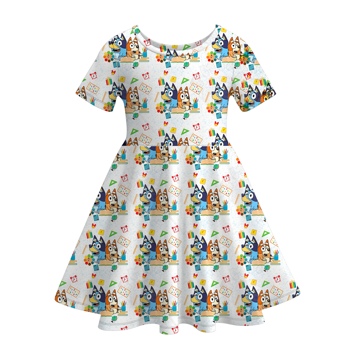 （Pre Order）Girls Back To School Print Dress