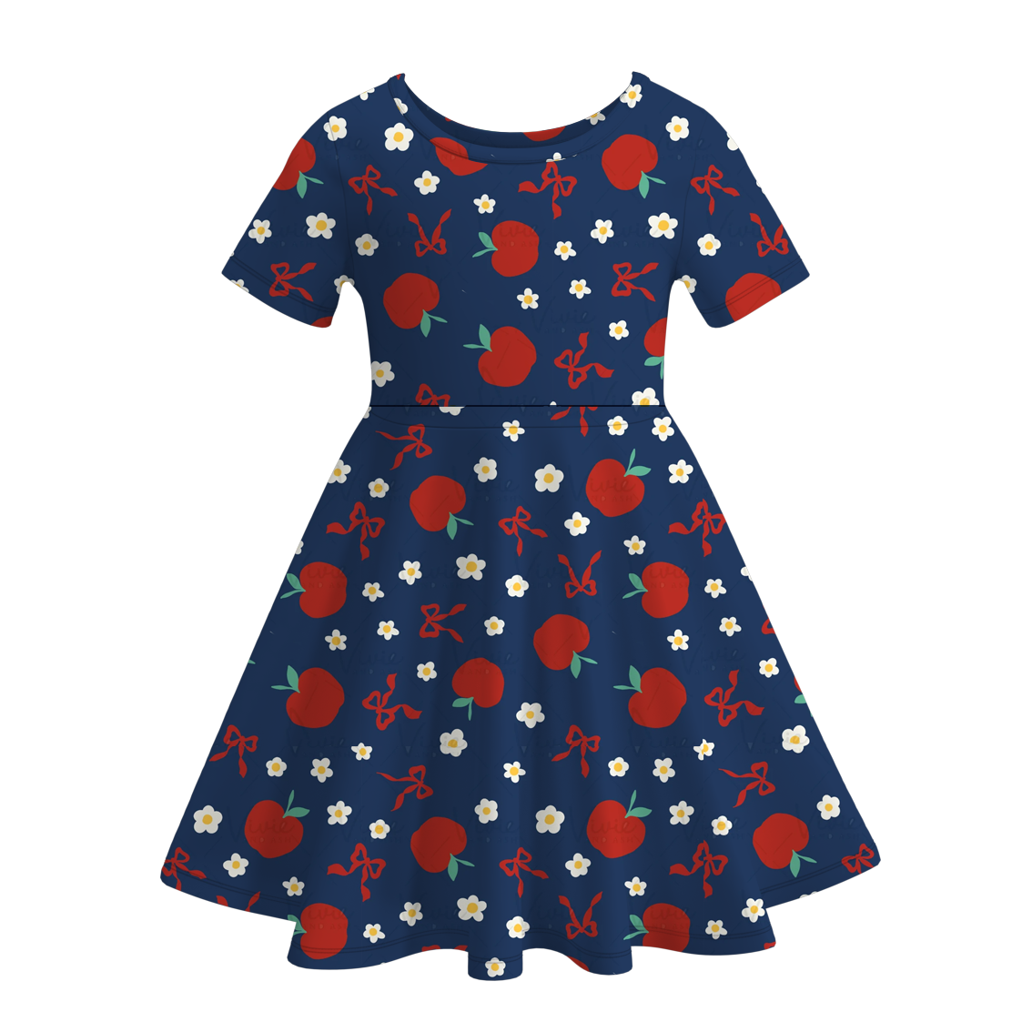 （Pre Order）Girls Back To School Print Dress