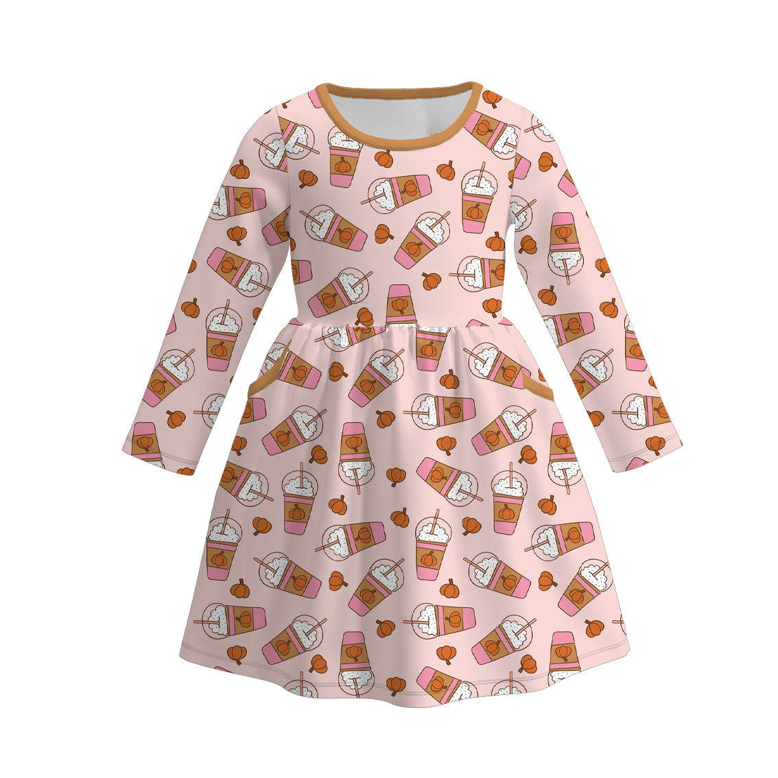 （Pre Order）Girls Coffee Or Lattes Print Dress