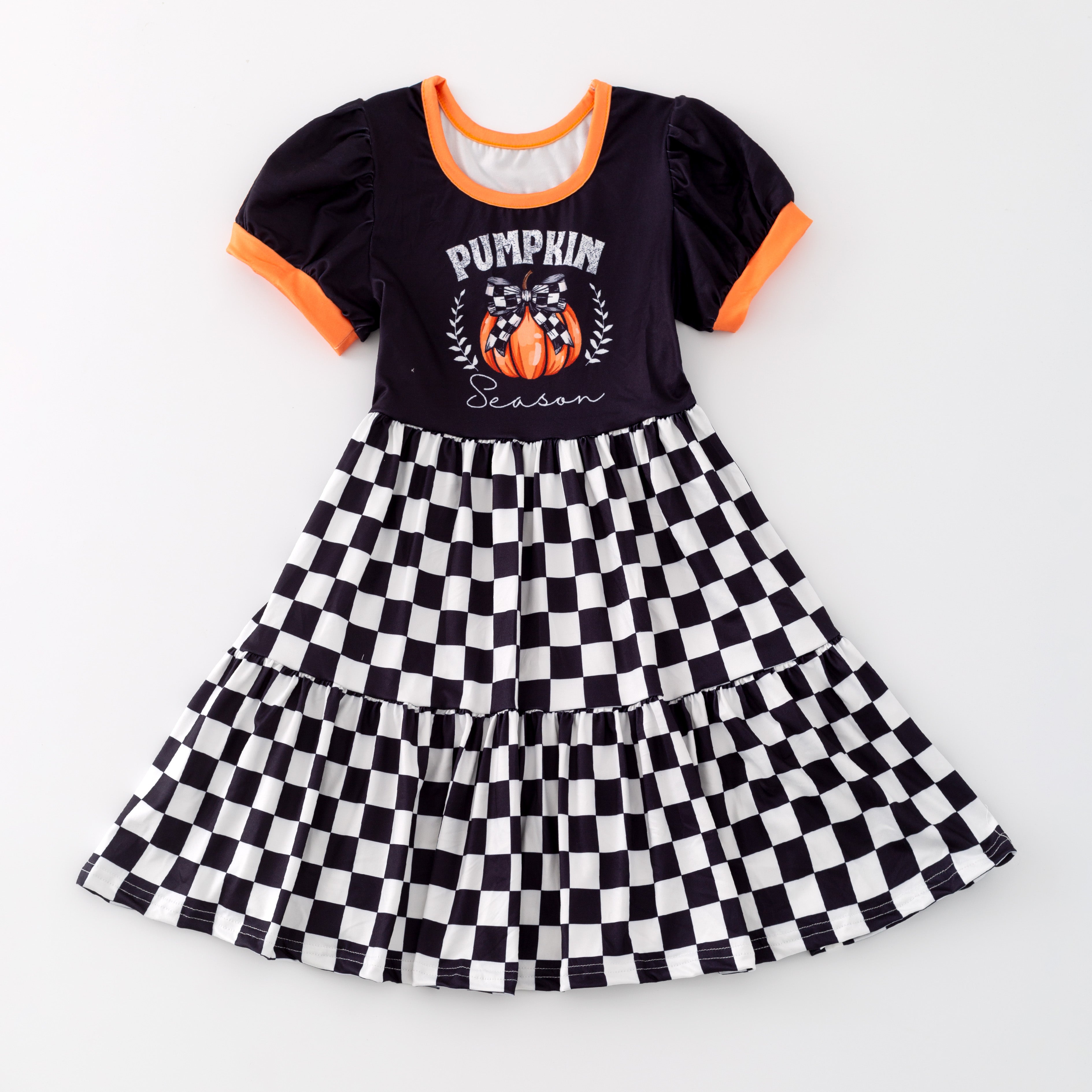 （Pre Orders）Girls Halloween Cartoon Print Dress