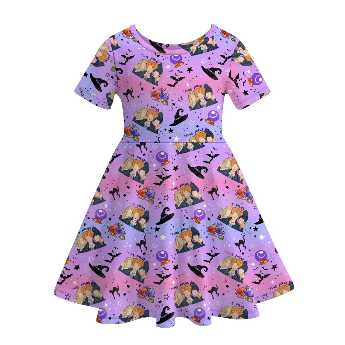 （Pre Order）Girls Halloween Cartoon Print Dress