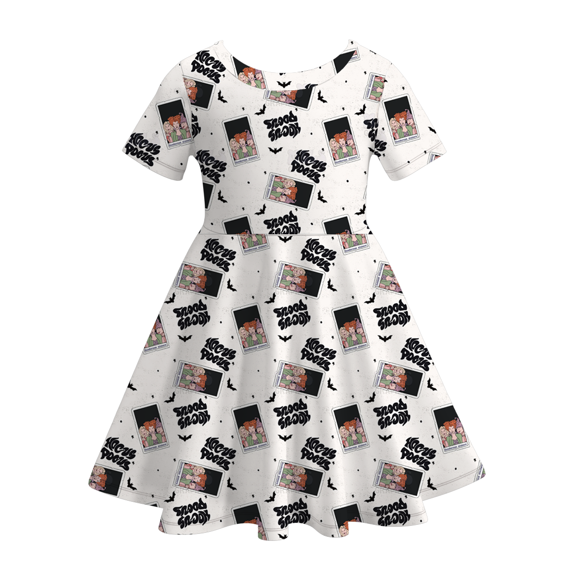 （Pre Order）Girls Halloween Cartoon Print Dress