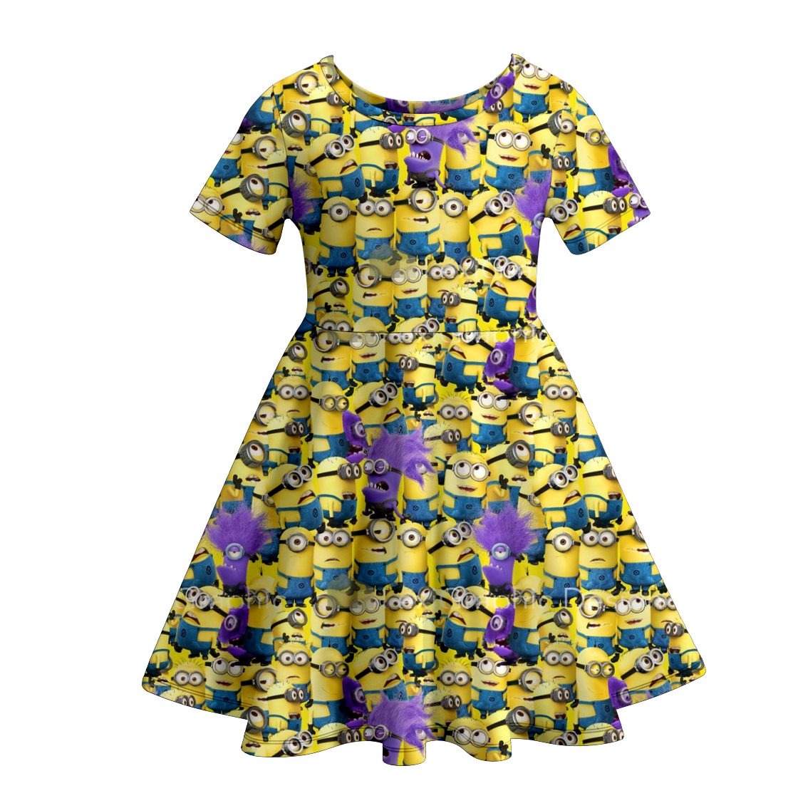 （Pre Order）Girls Cartoon Print Milk Slik Dress