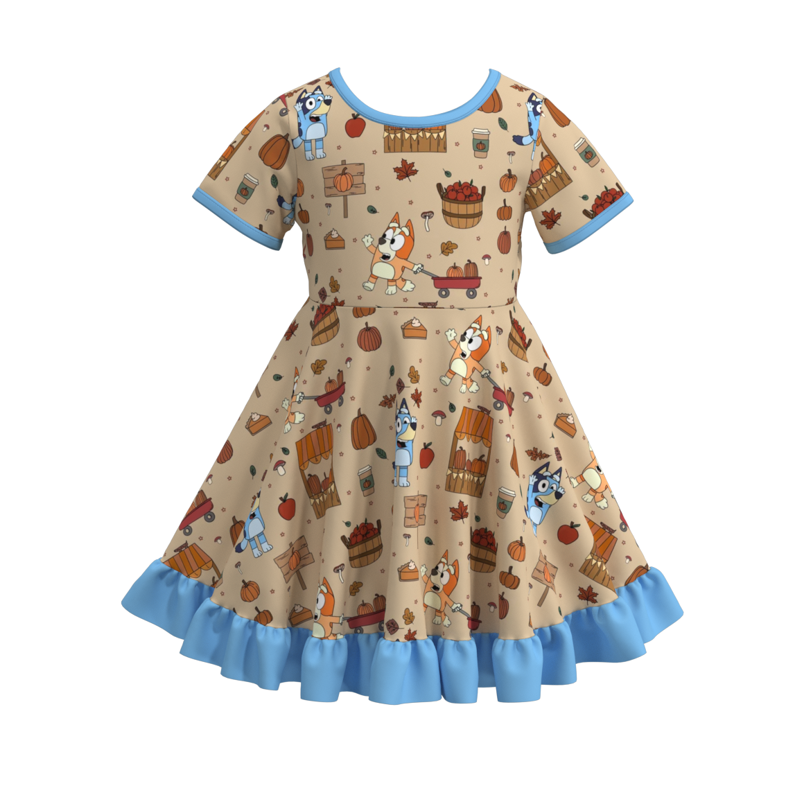 （Pre Order）Girls Halloween Cartoon Print Dress