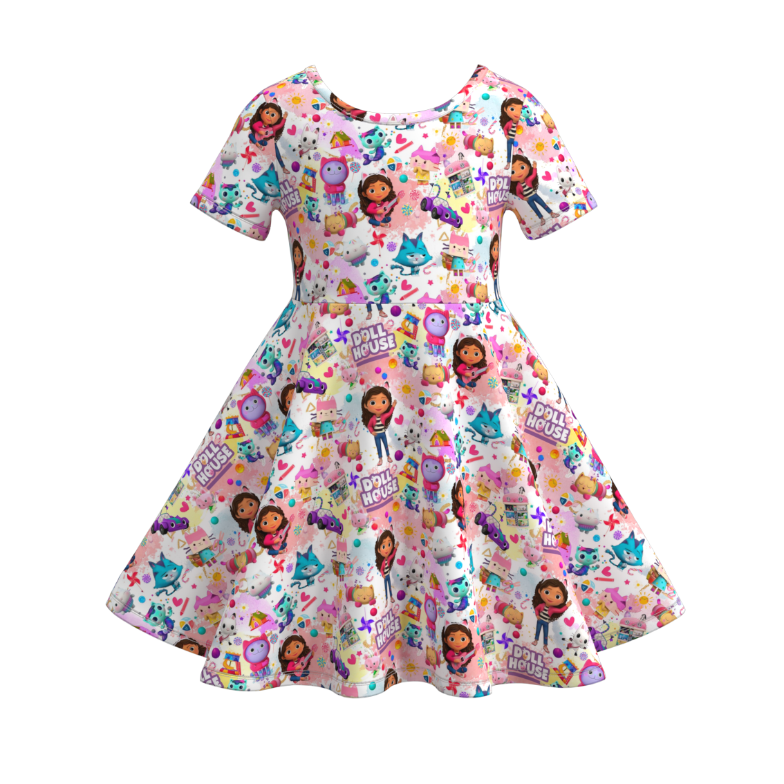 （Pre Order）Girls Cartoon Print Dress