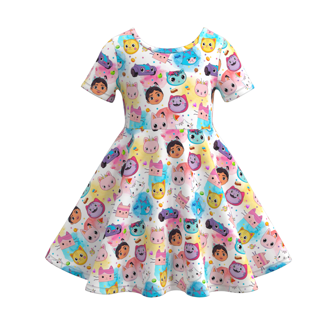 （Pre Order）Girls Cartoon Print Dress