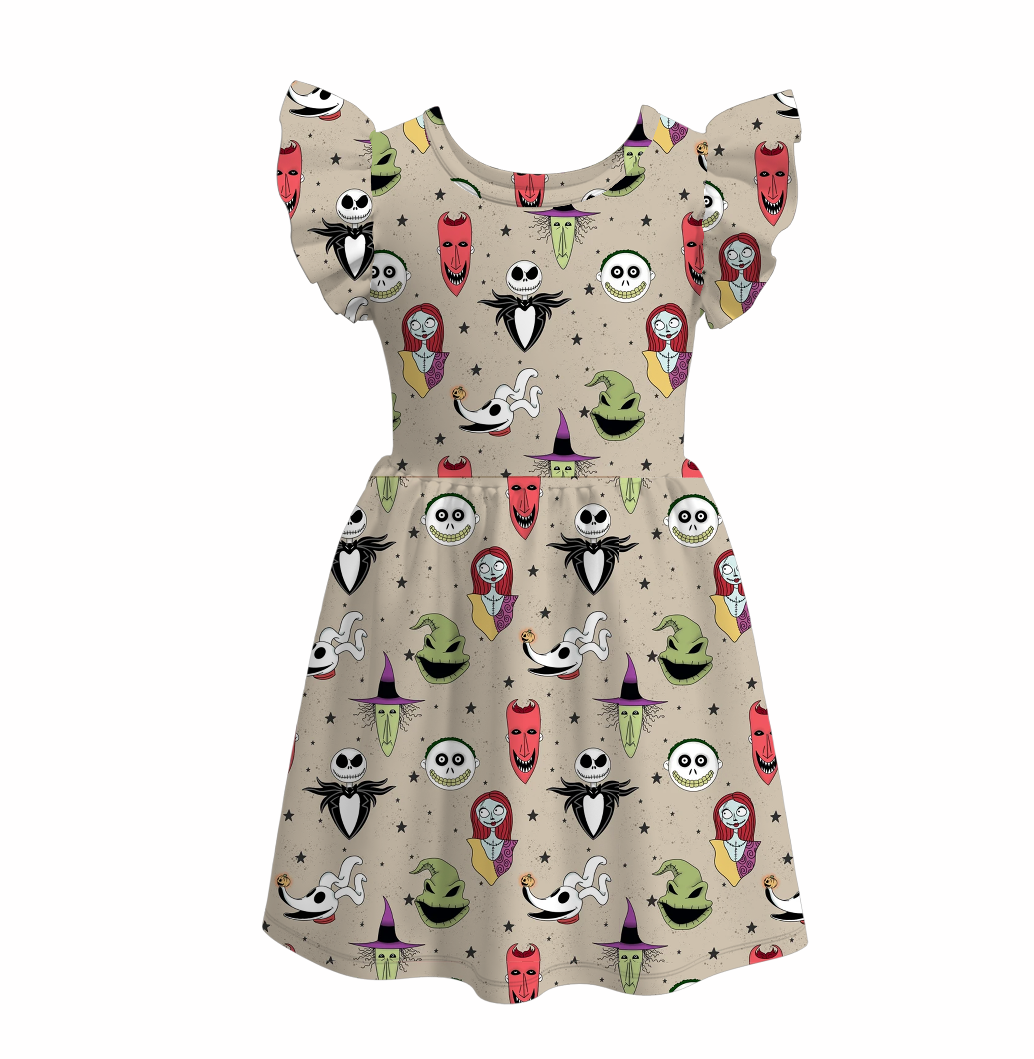 （Pre Order）Girls Halloween Cartoon Print Dress