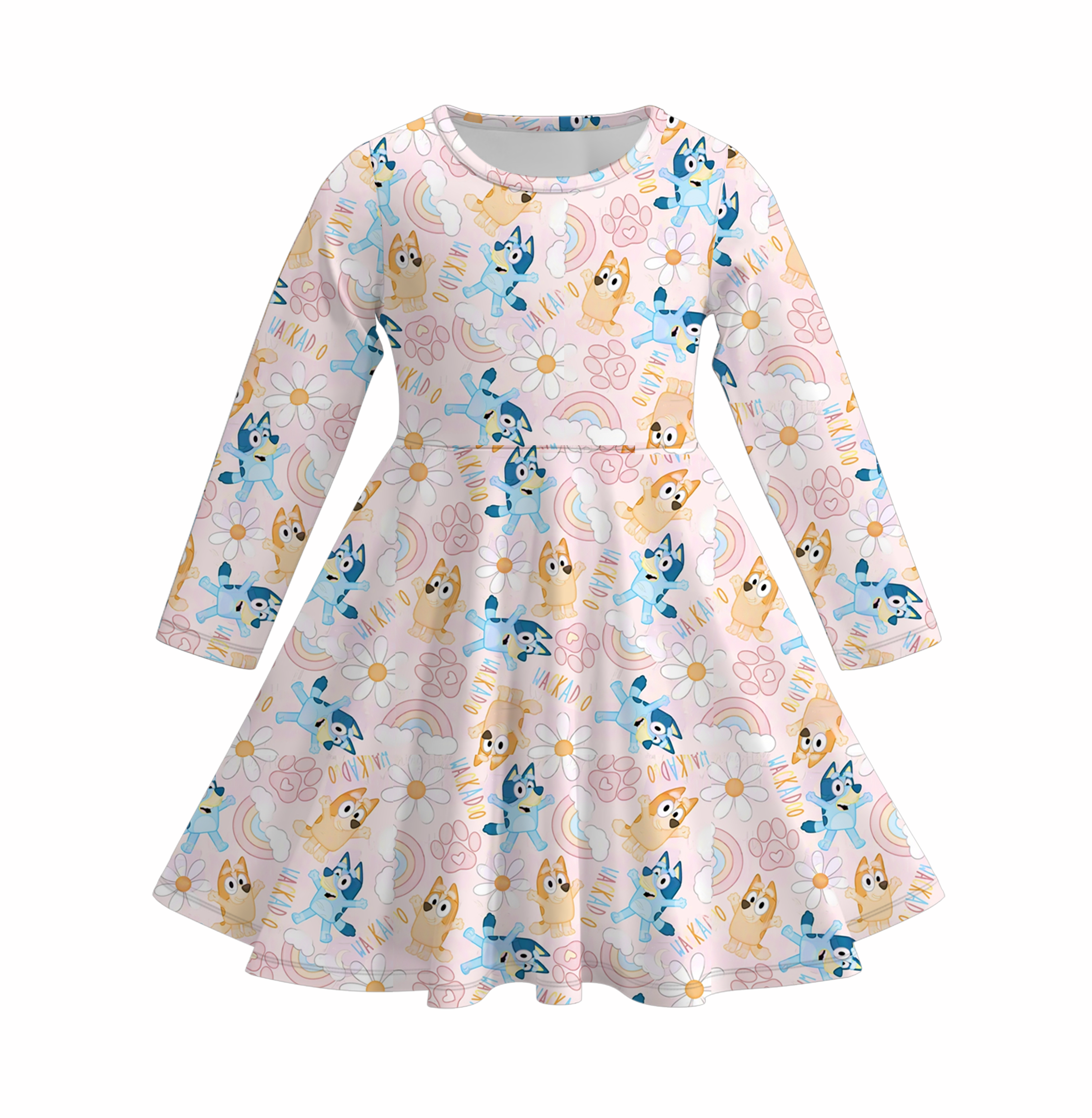 （Pre Order）Girls Cute Cartoon Print Dress