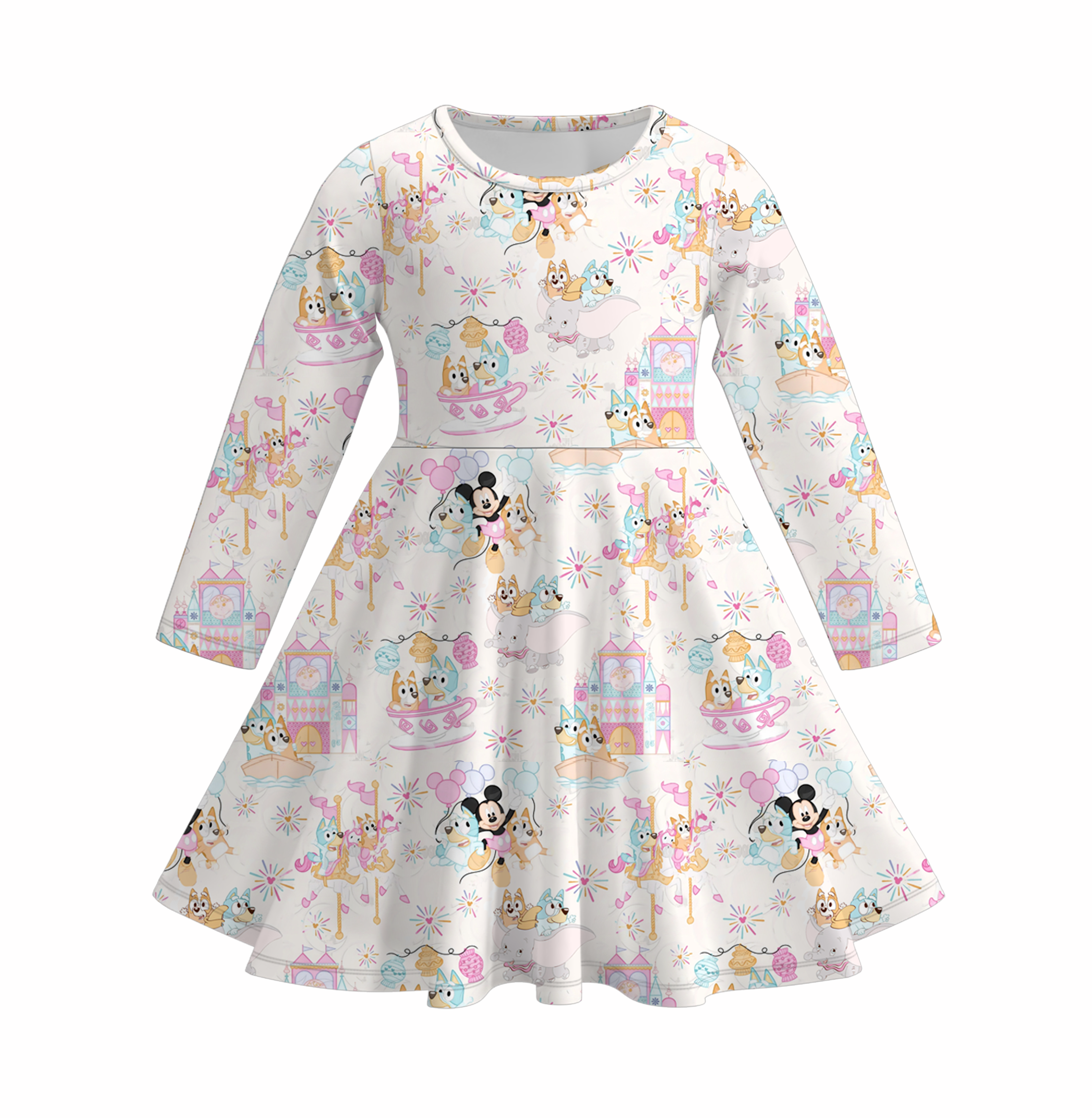 （Pre Order）Girls Cute Cartoon Print Dress