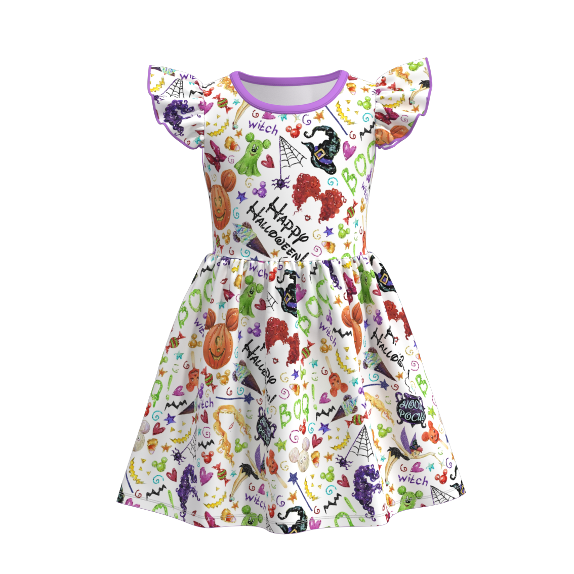 （Pre Order）Girls Halloween Print Dress