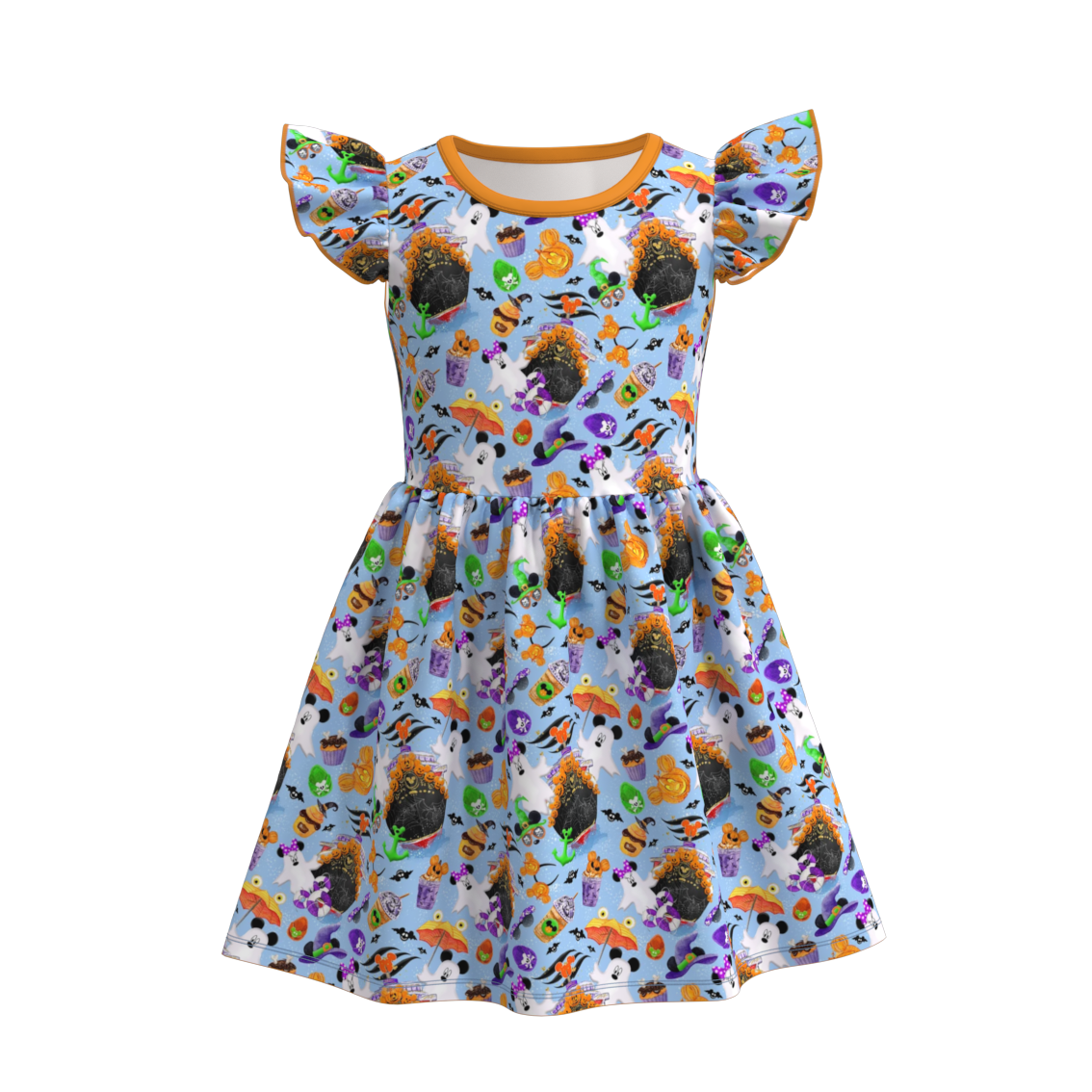 （Pre Order）Girls Halloween Print Dress