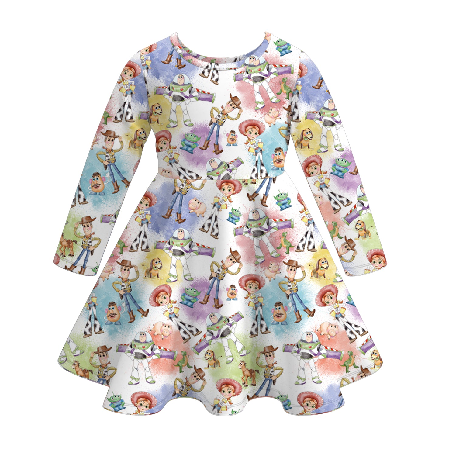 （Pre Order）Girls Halloween Cartoon Print Dress