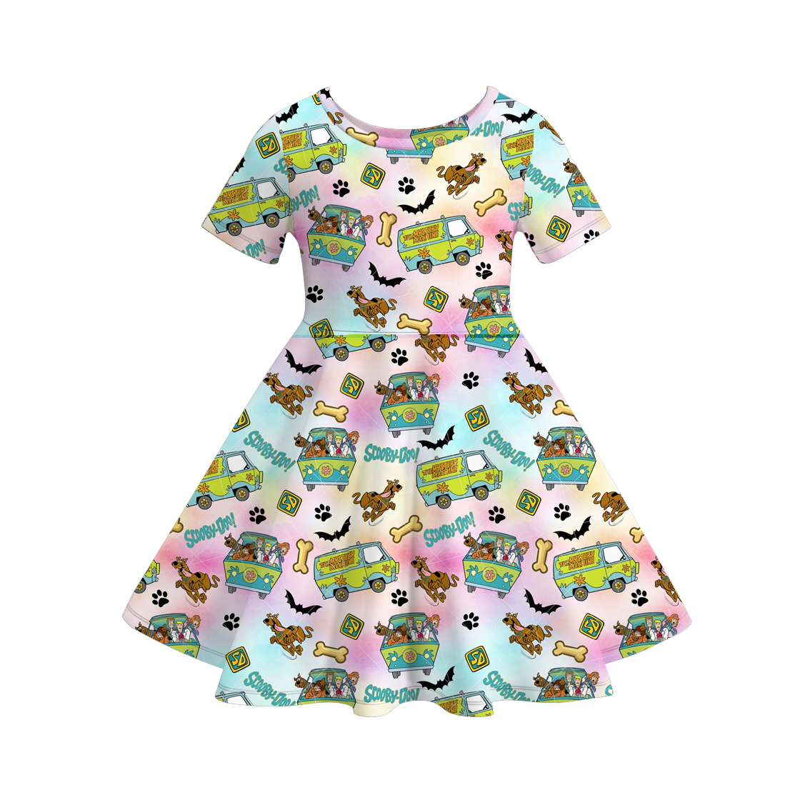 （Pre Order）Girls Cute Cartoon Print Dress