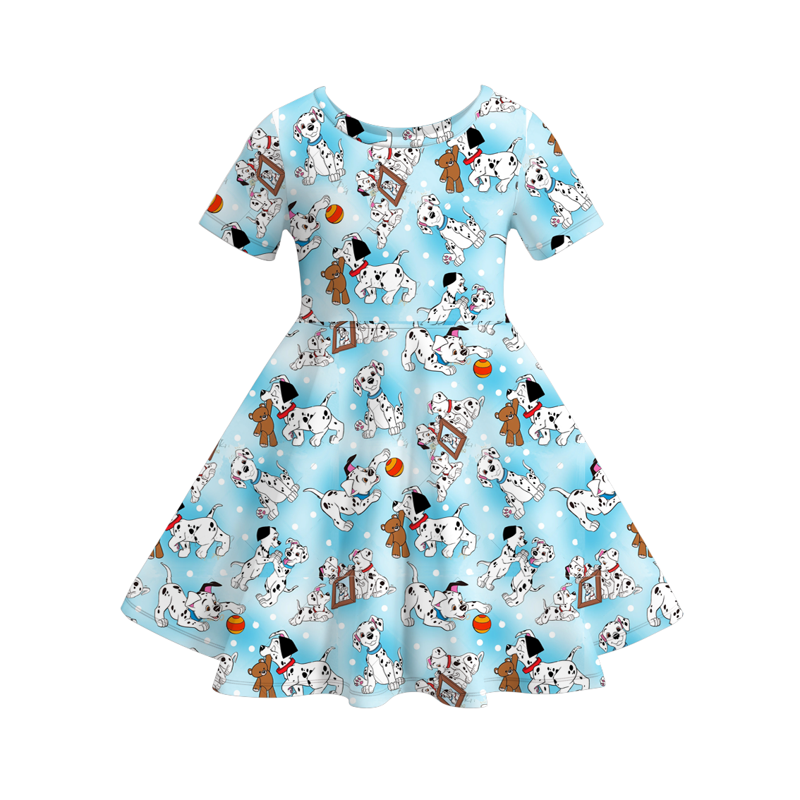 （Pre Order）Girls Cute Cartoon Print Dress