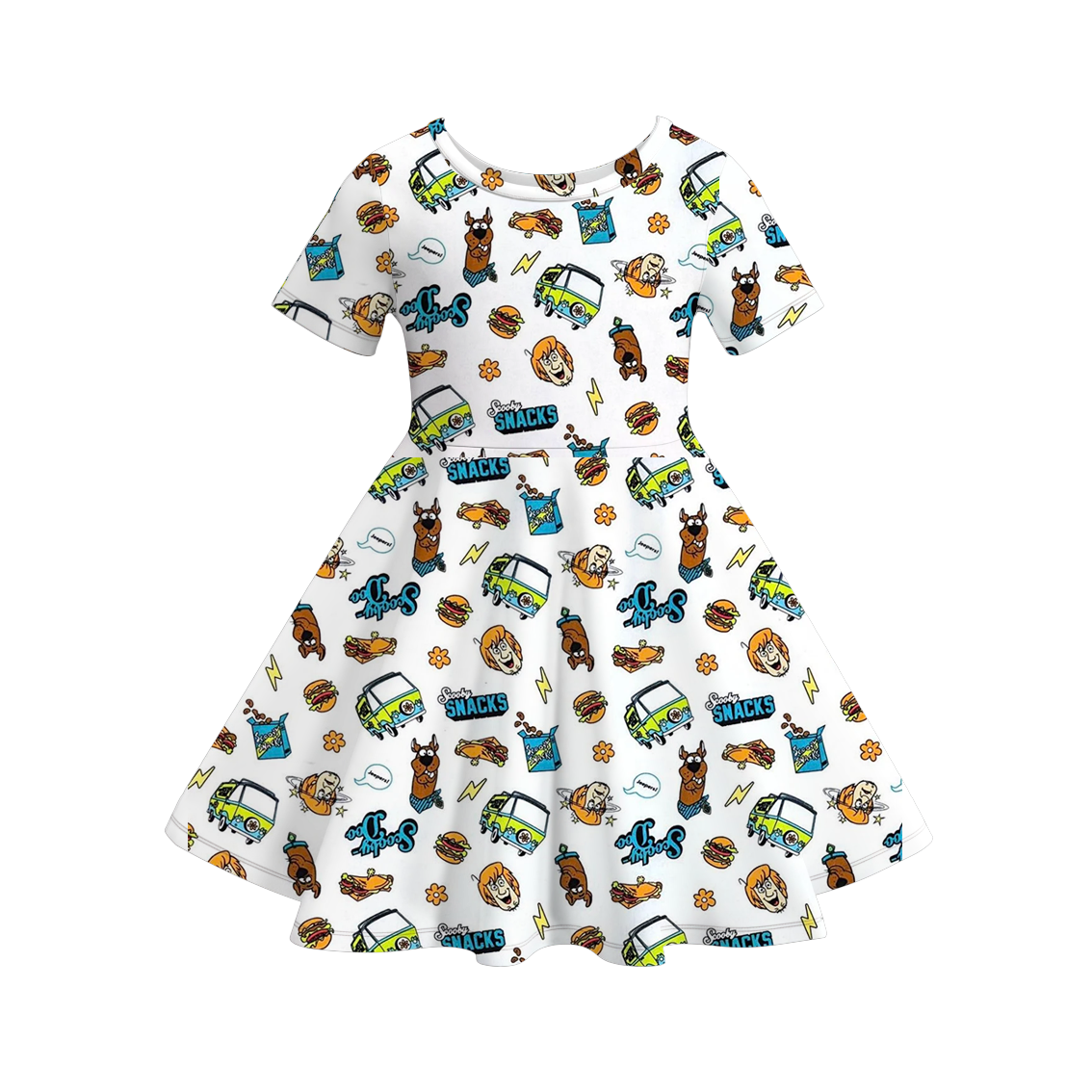 （Pre Order）Girls Cute Cartoon Print Dress