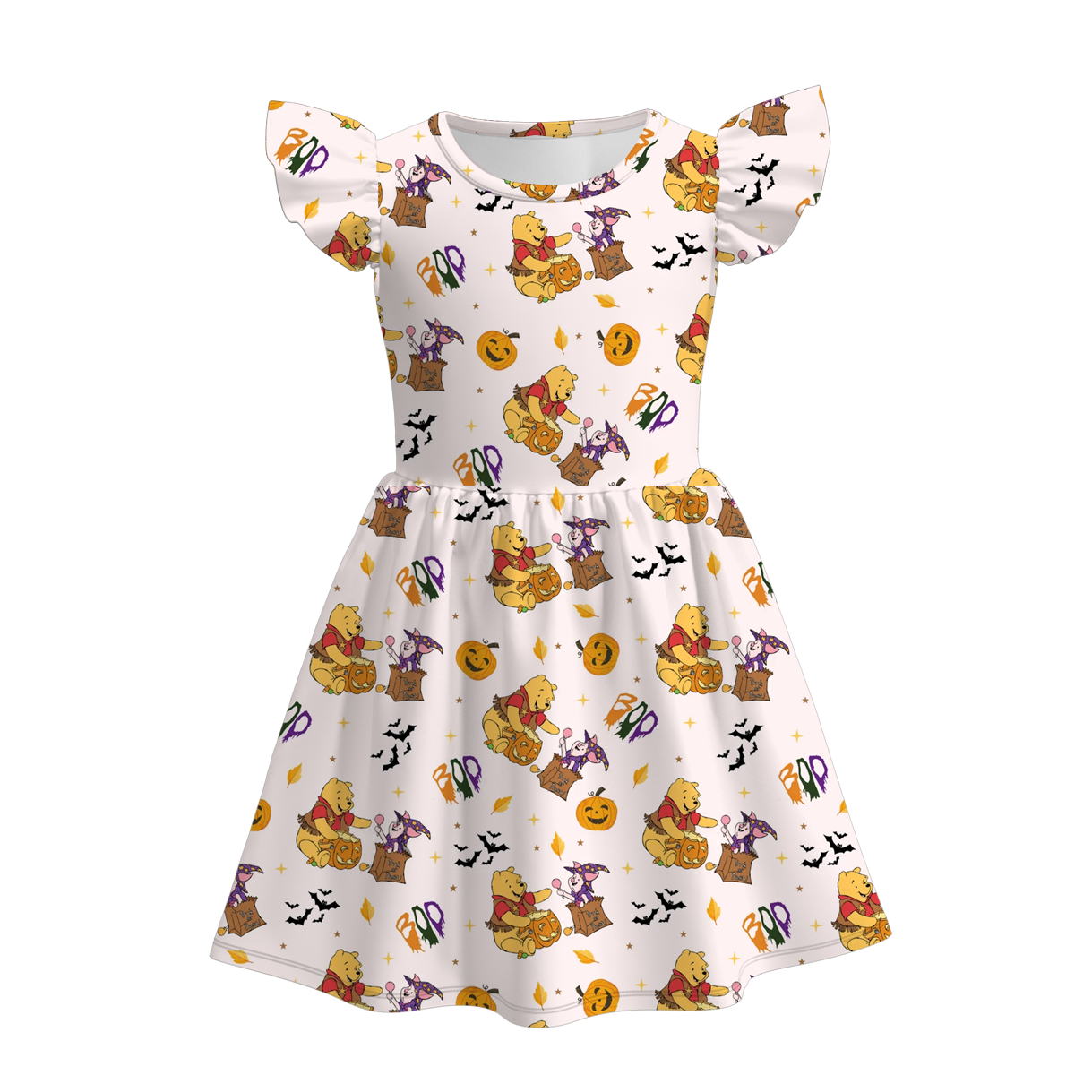 （Pre Order）Girls Halloween Cartoon Print Dress