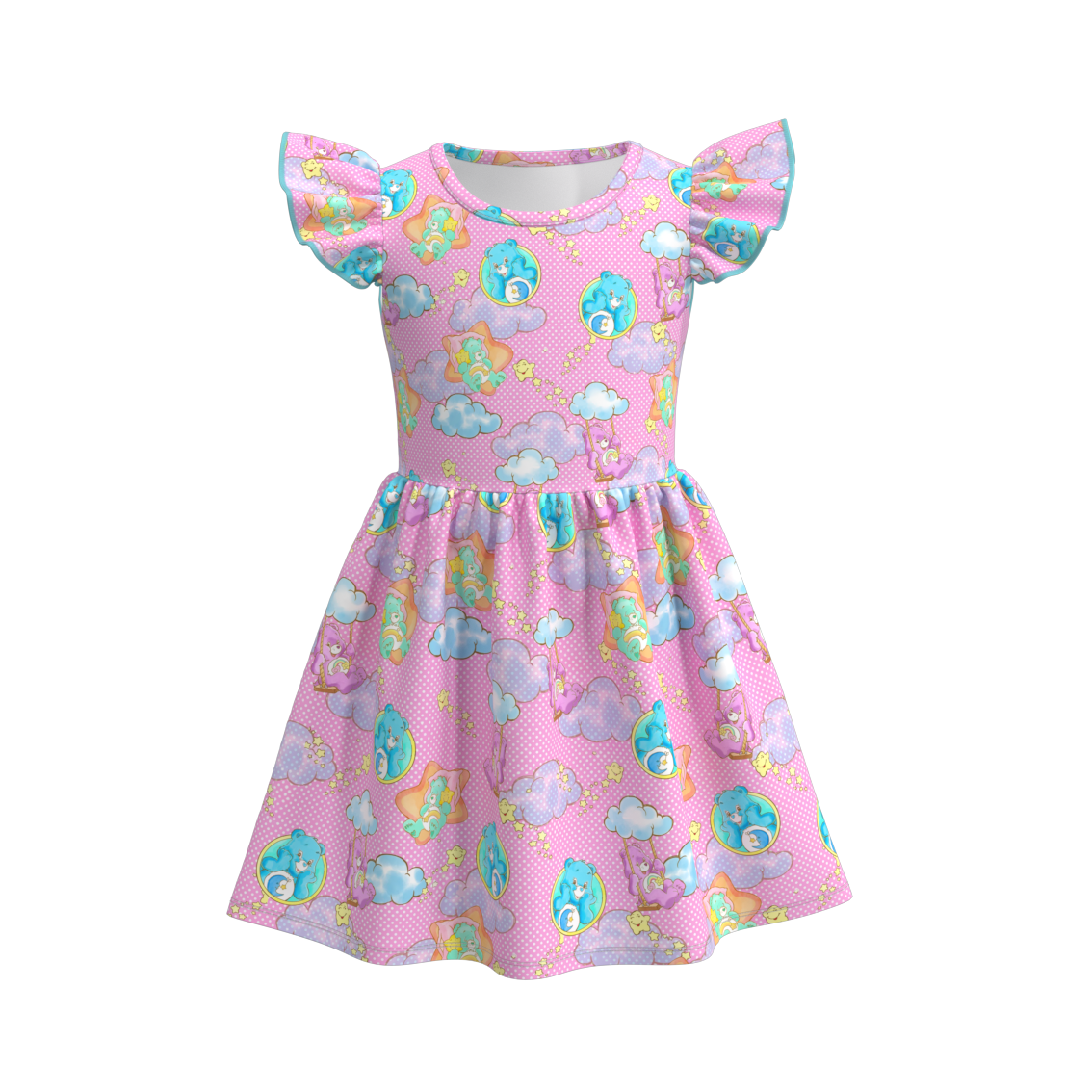 （Pre Order）Girls Cute Cartoon Print Dress