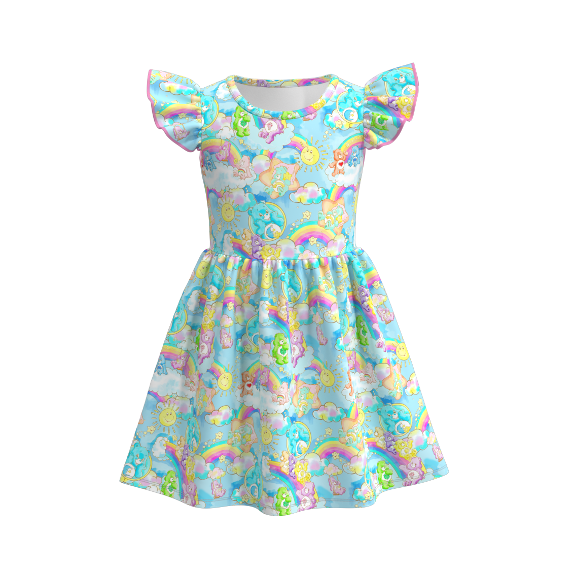 （Pre Order）Girls Cute Cartoon Print Dress