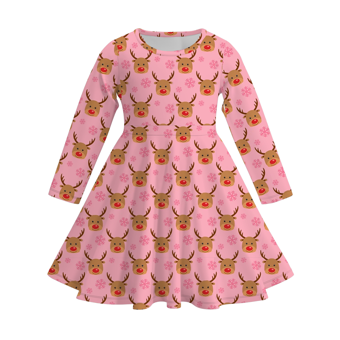 （Pre Order）Girls Christmas Print Dress