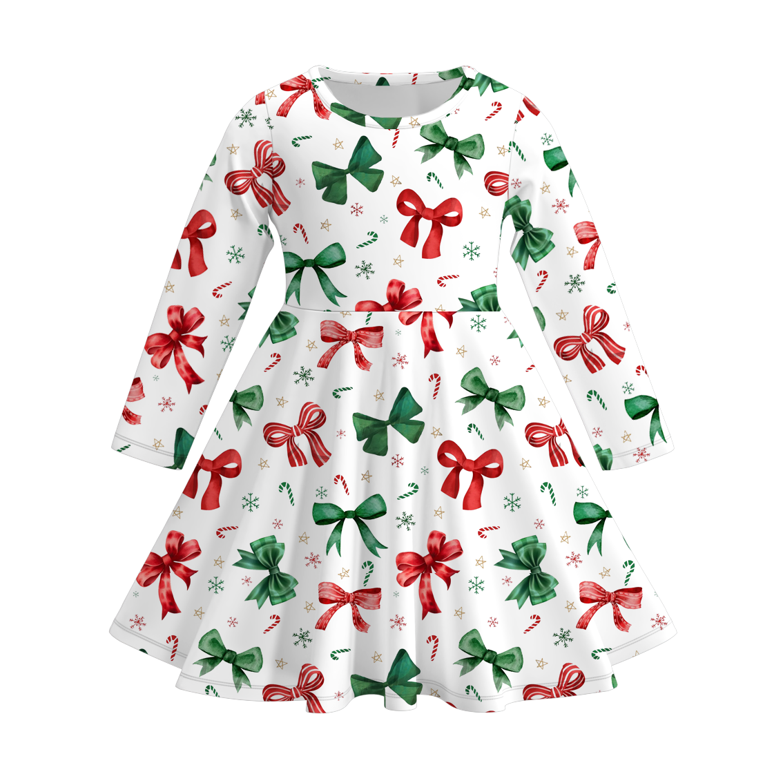 （Pre Order）Girls Christmas Print Dress